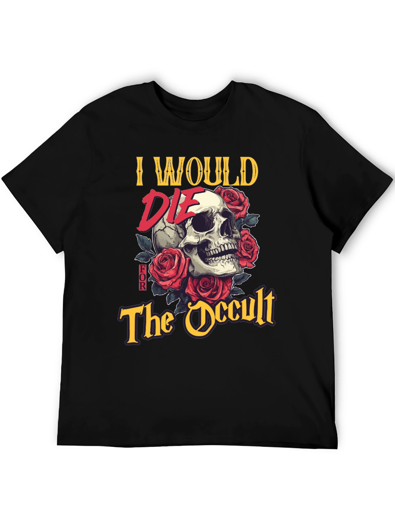 Black Occult Skull Graphic Tee - Death Positive Fashion view 5