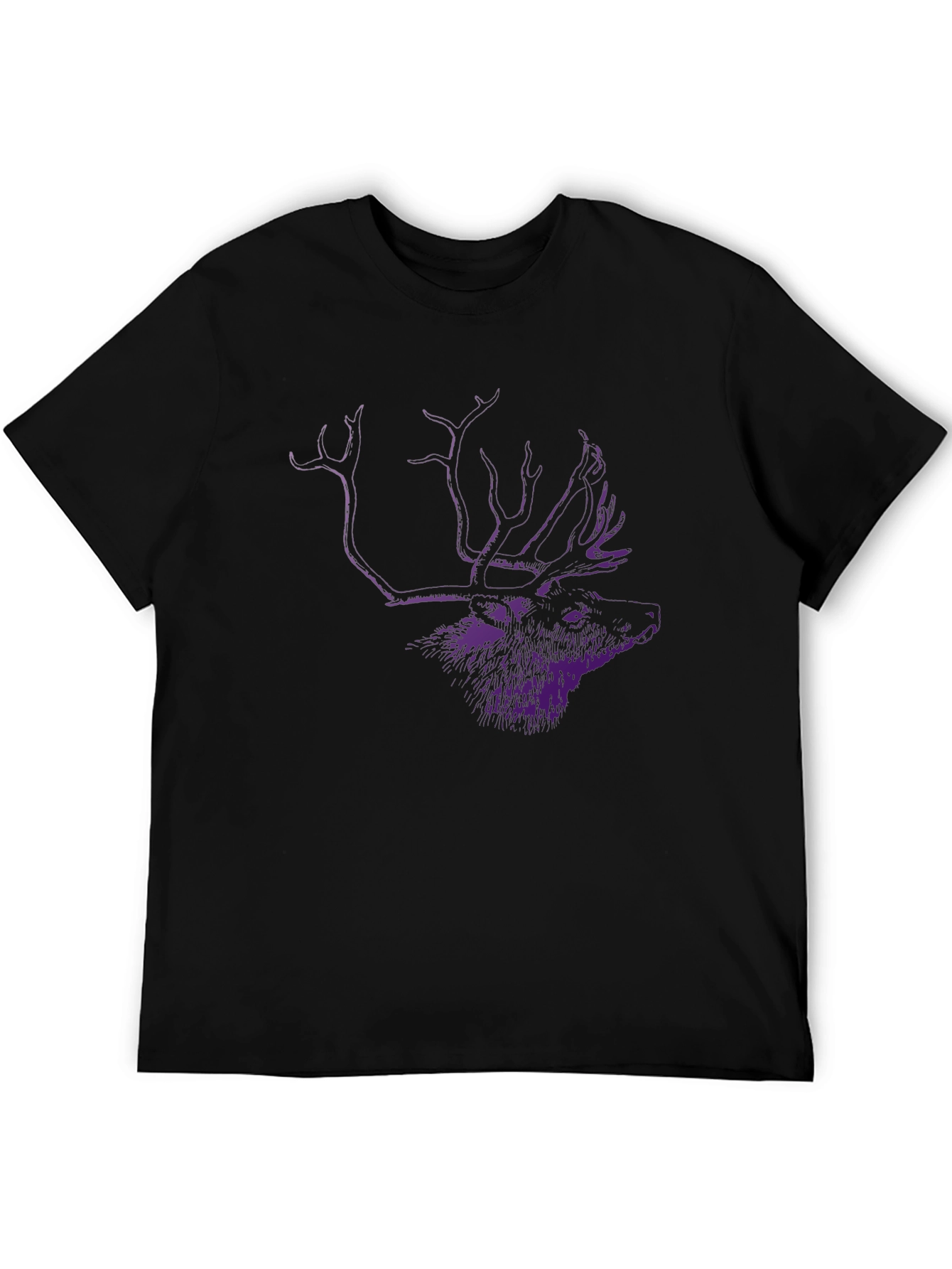 Black Black Deer Graphic Tee - Casual Style view 5