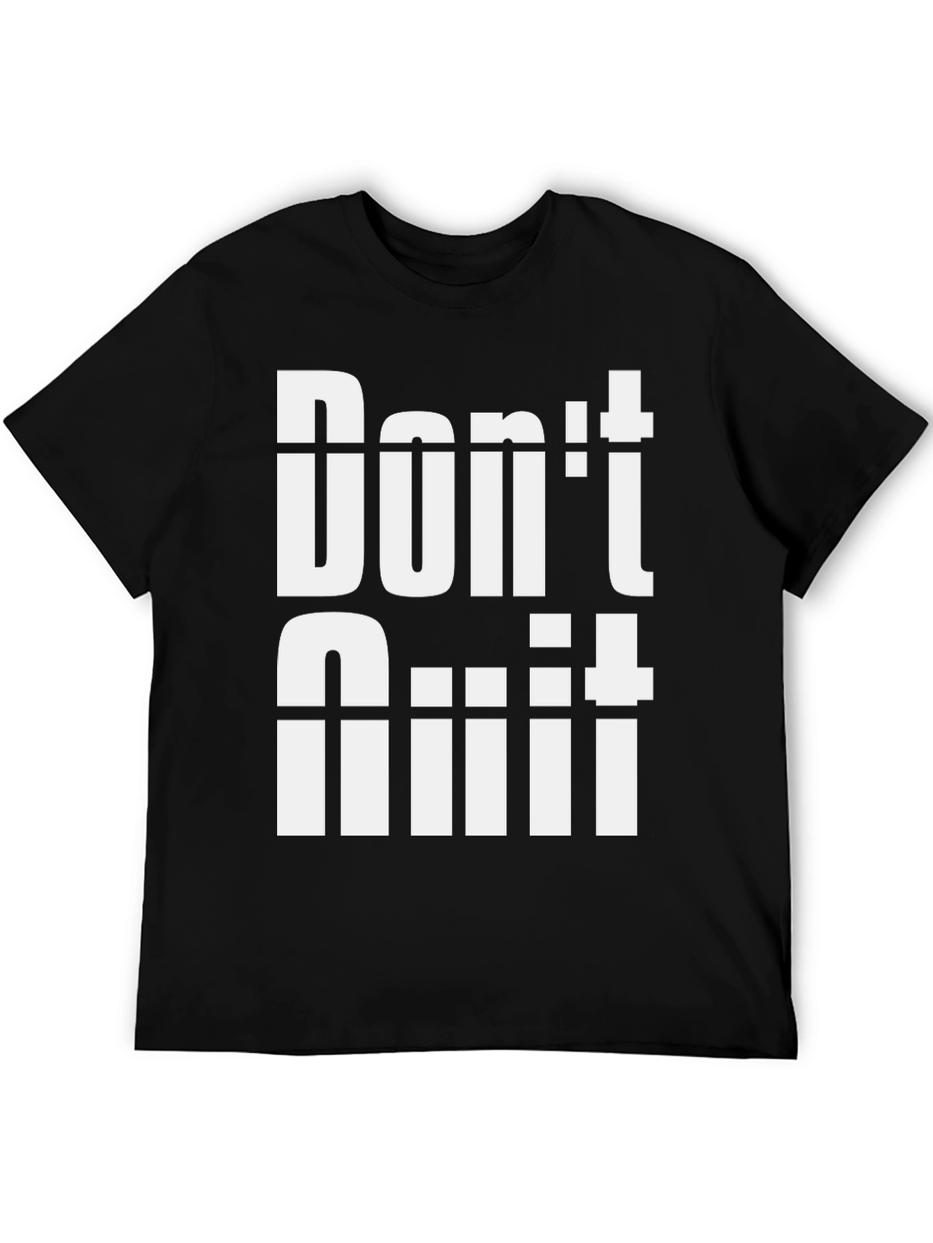 Black Don't Quit Graphic T-Shirt - Motivational Tee view 5