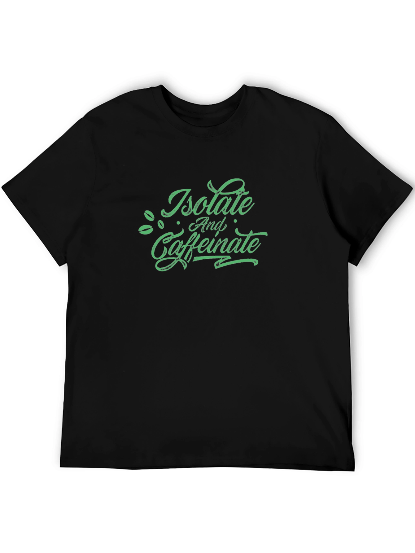 Black Isolate and Caffeinate Graphic T-Shirt - Black view 5