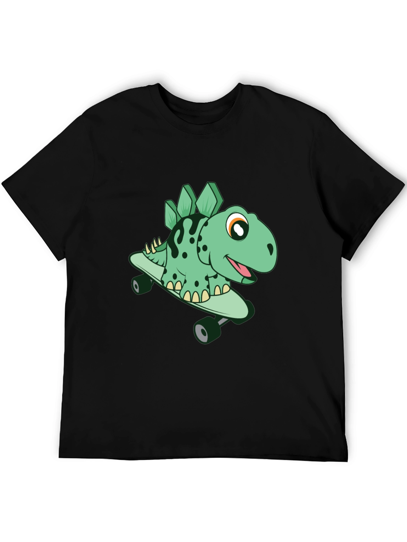 Black Skateboarding Dino T-Shirt view 5