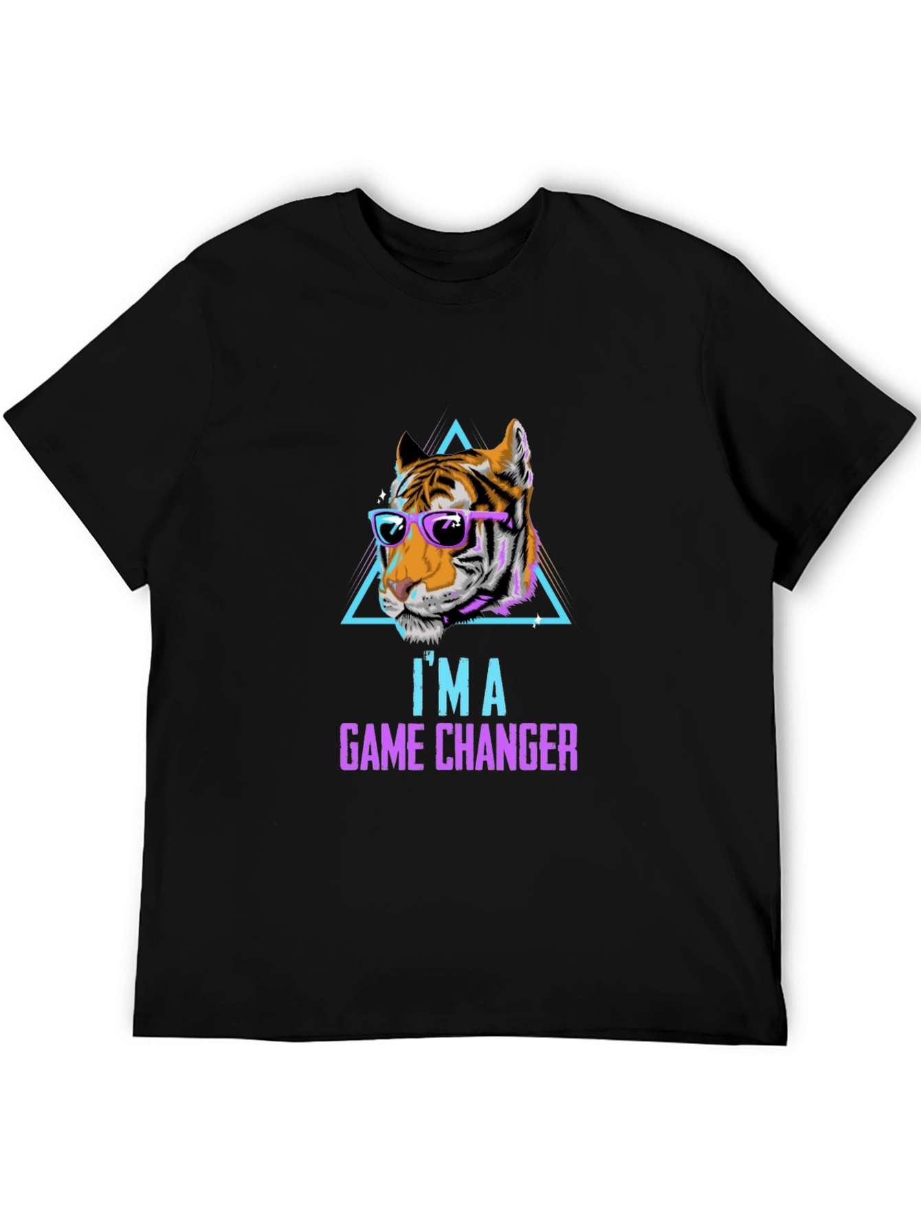 Black Cool Tiger Graphic Tee - Game Changer view 5