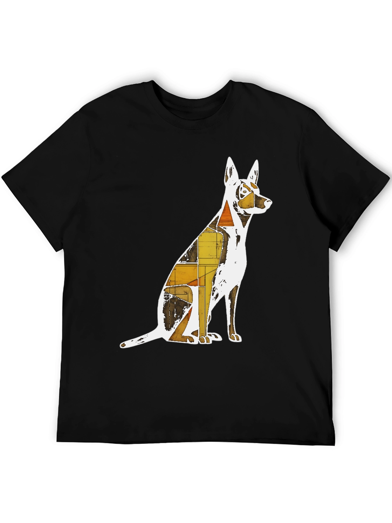 Black Abstract Dog Graphic T-Shirt - Stylish Unisex Tee view 5