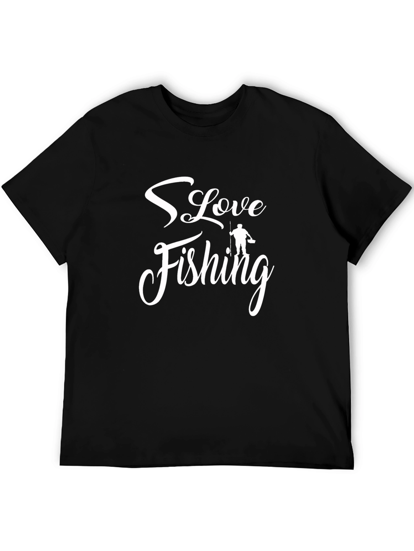 Black S Love Fishing Black Graphic Tee view 5