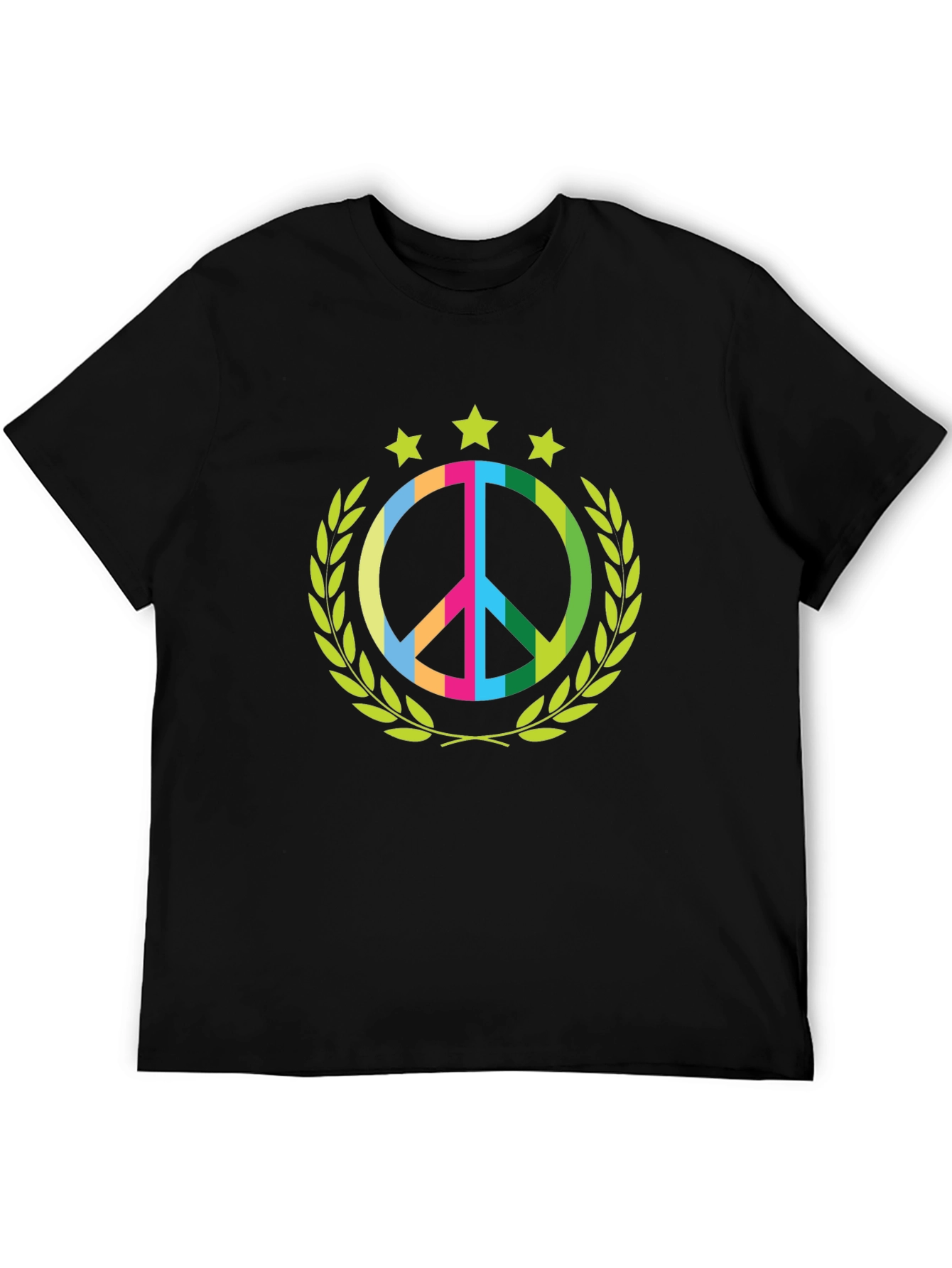 Black Peace Symbol Graphic Tee view 5