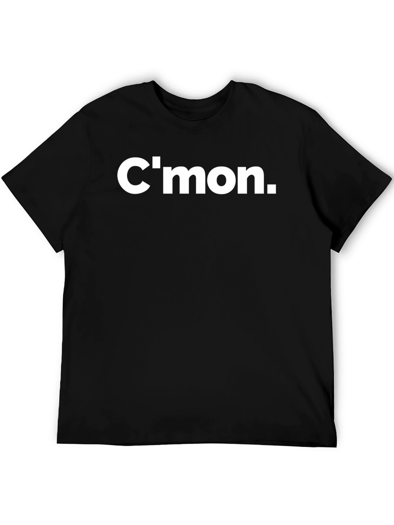 Black C'mon Graphic Tee - Bold Statement Shirt view 5
