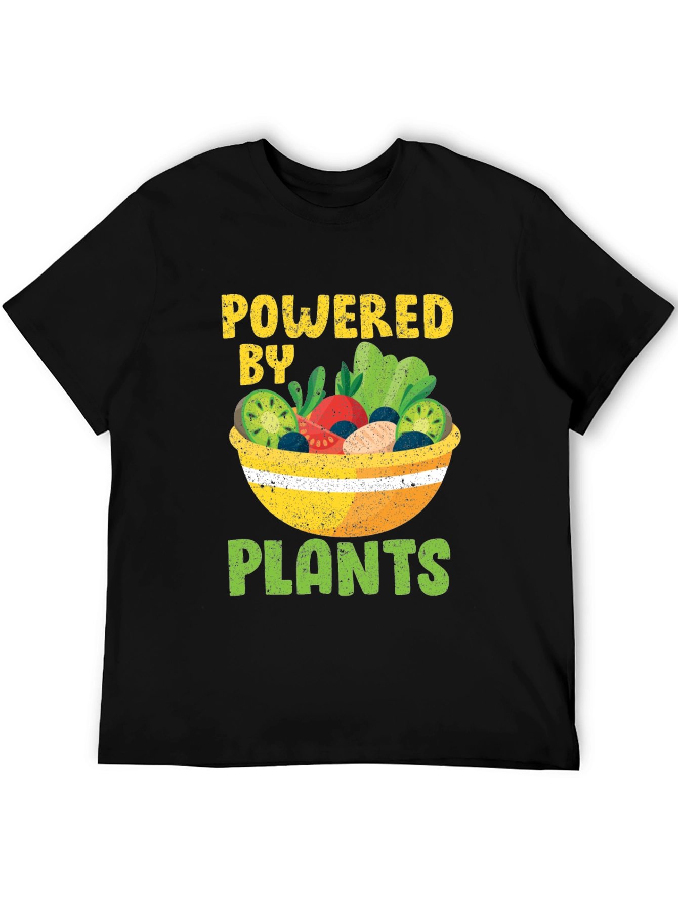 Black Powered by Plants Vegan T-Shirt view 5