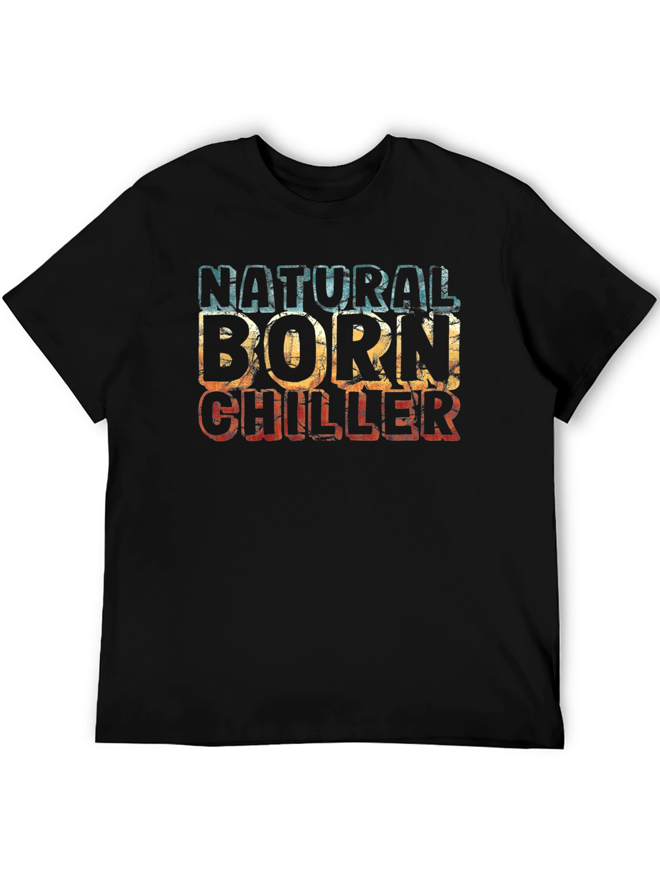 Black Natural Born Chiller Black T-Shirt view 5