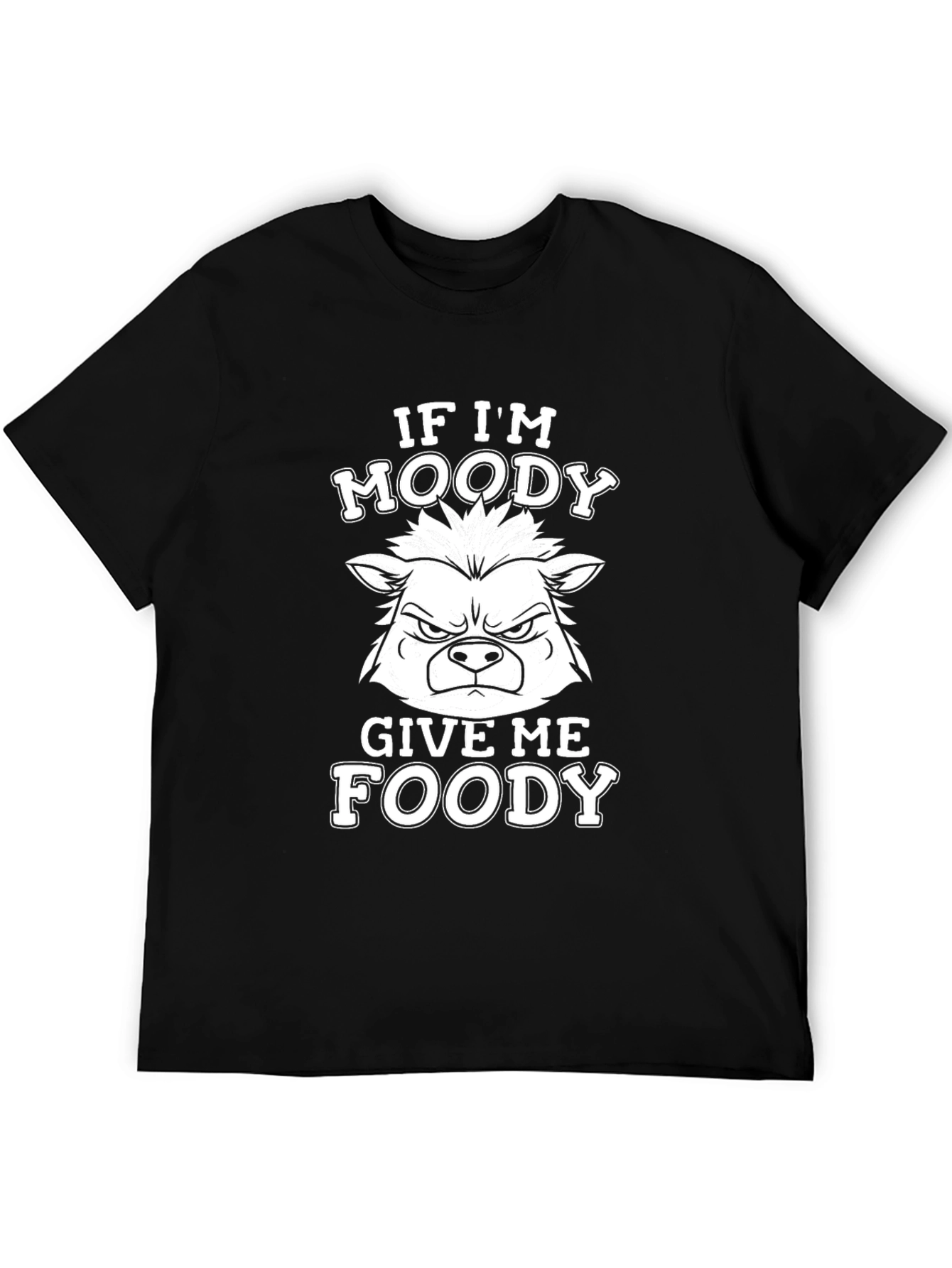 Black Moody Grinch Style Graphic T-Shirt - Food Lover Tee view 5