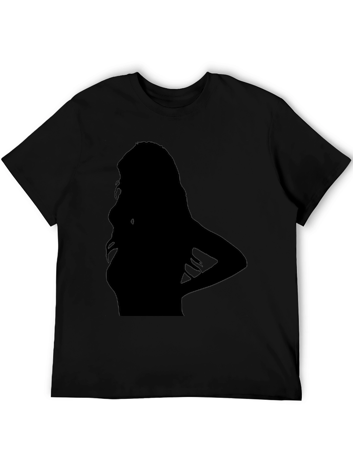 Black Silhouette Graphic Black T-Shirt view 5