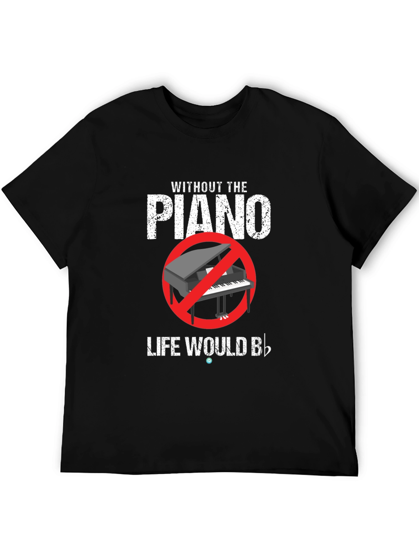 Black Piano Life Music Graphic T-Shirt view 5