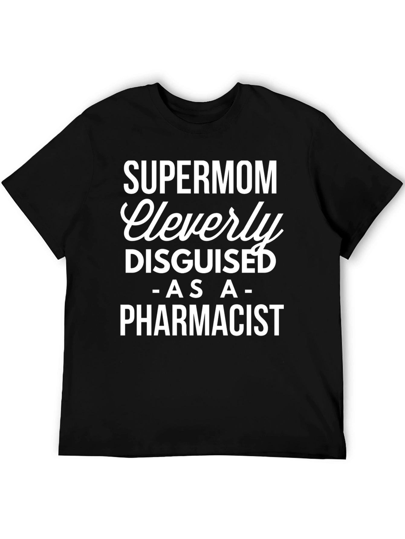 Black Supermom Pharmacist Novelty T-Shirt view 5