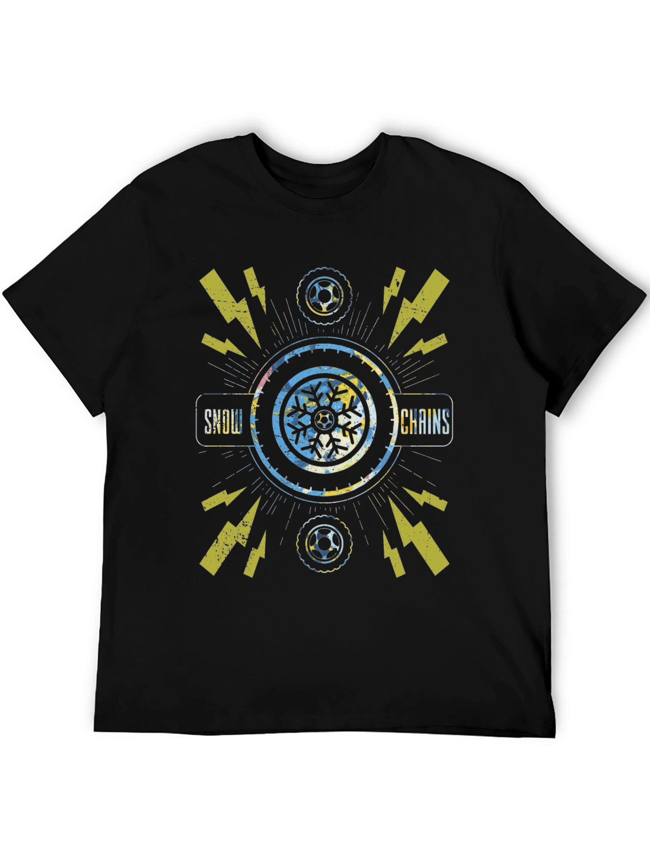 Black Snow Chains Graphic T-Shirt view 5