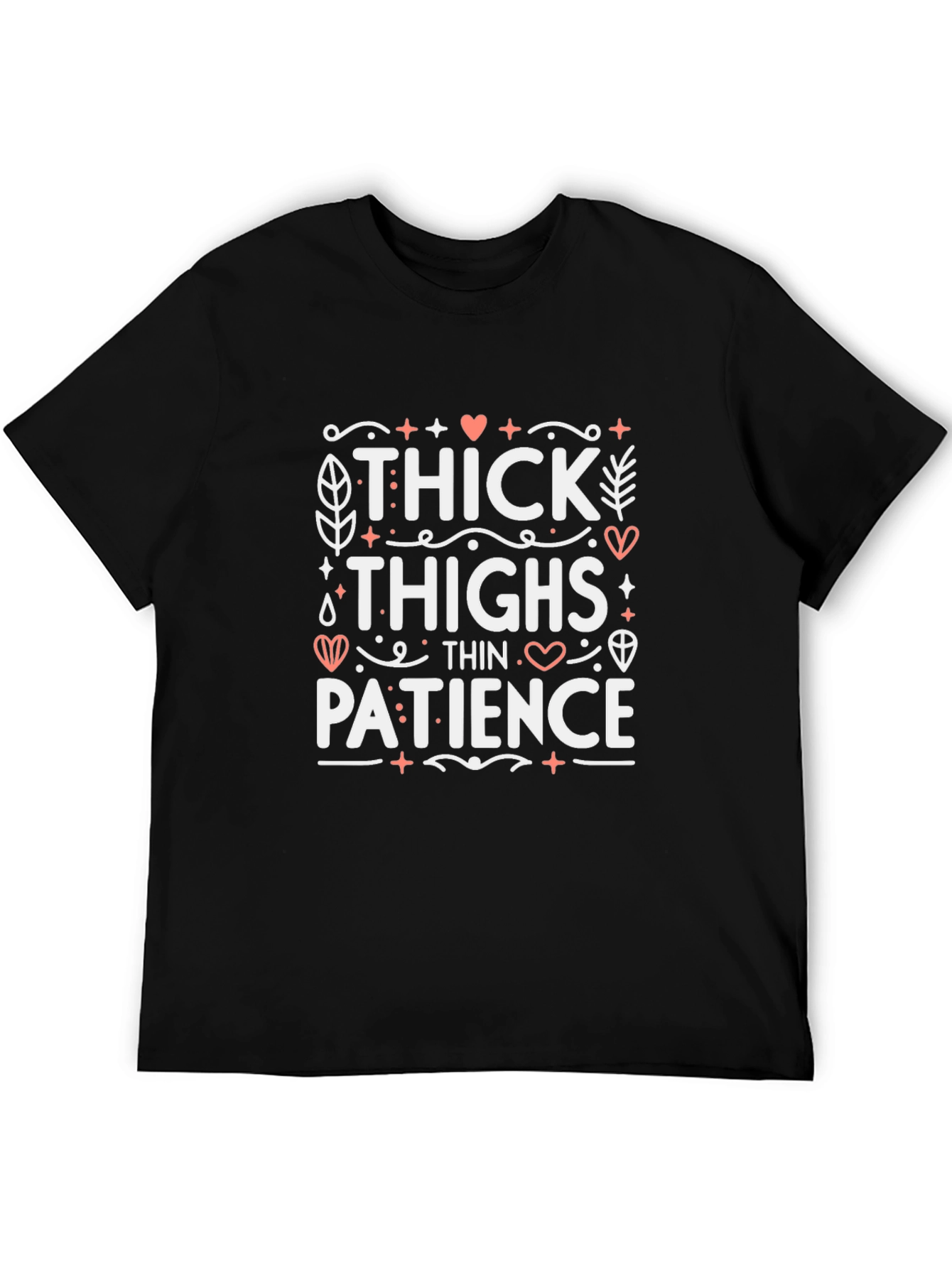 Black Thick Thighs Thin Patience Graphic Tee - Black view 5