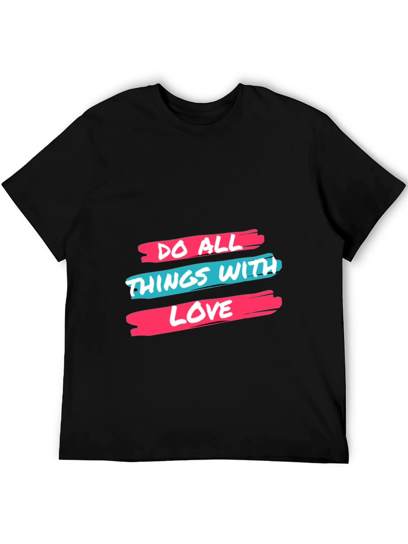 Black Do All Things With Love Black Tee view 5