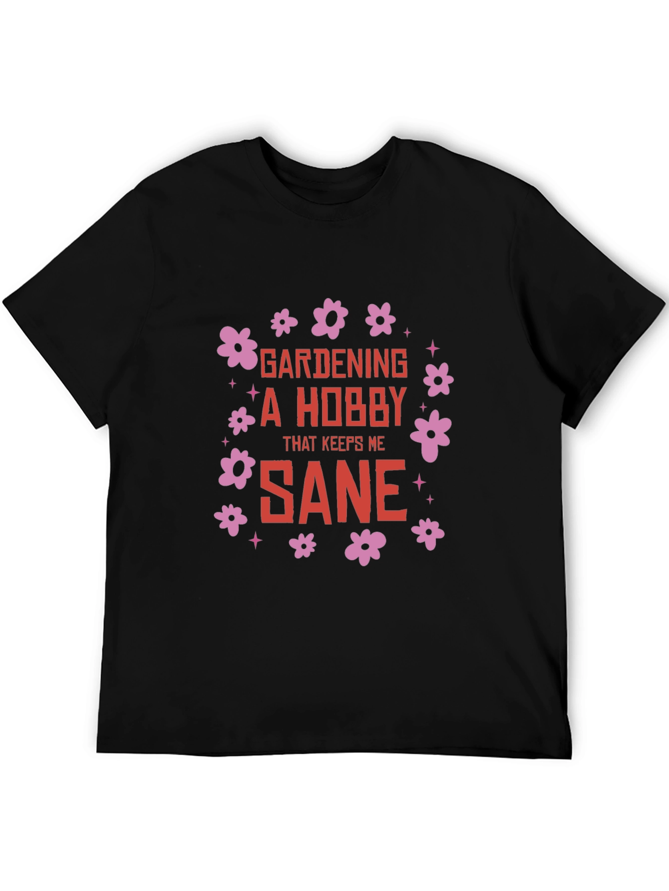Black Gardening Hobby Graphic Tee - Keeps Me Sane view 5