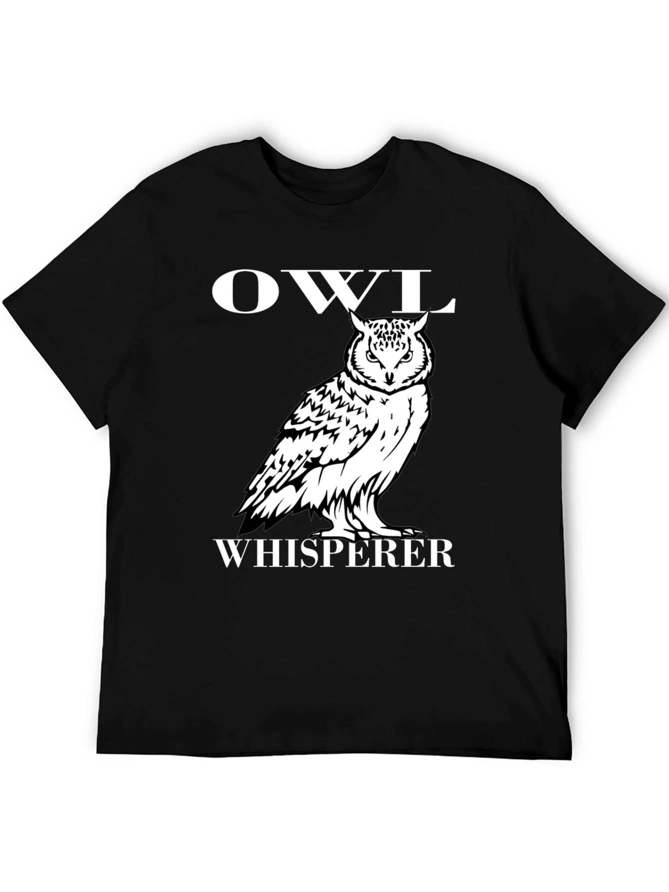 Black Owl Whisperer Graphic T-Shirt view 5