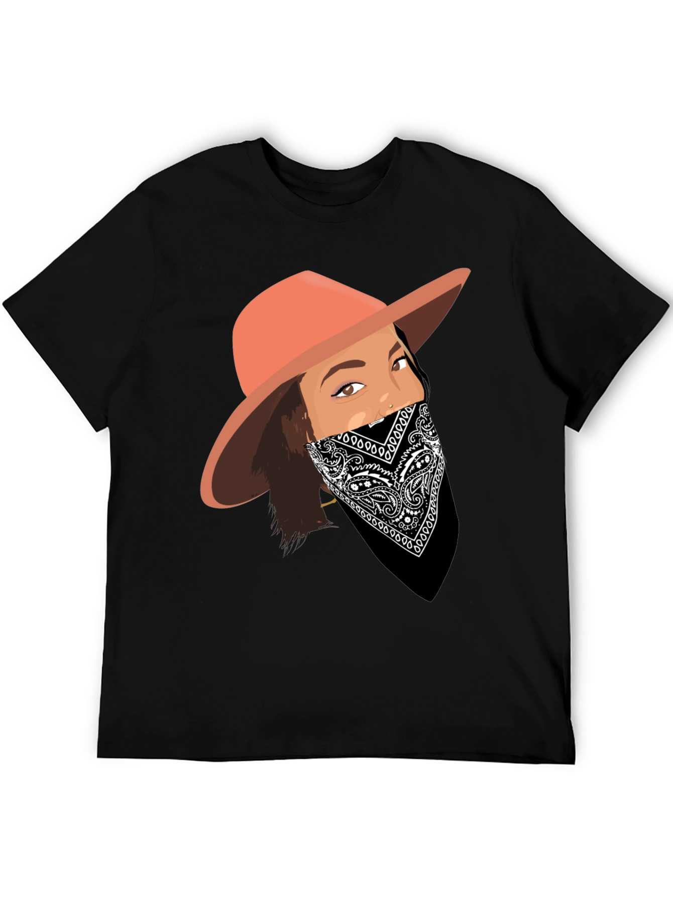 Black Bandana Girl Graphic Tee view 5