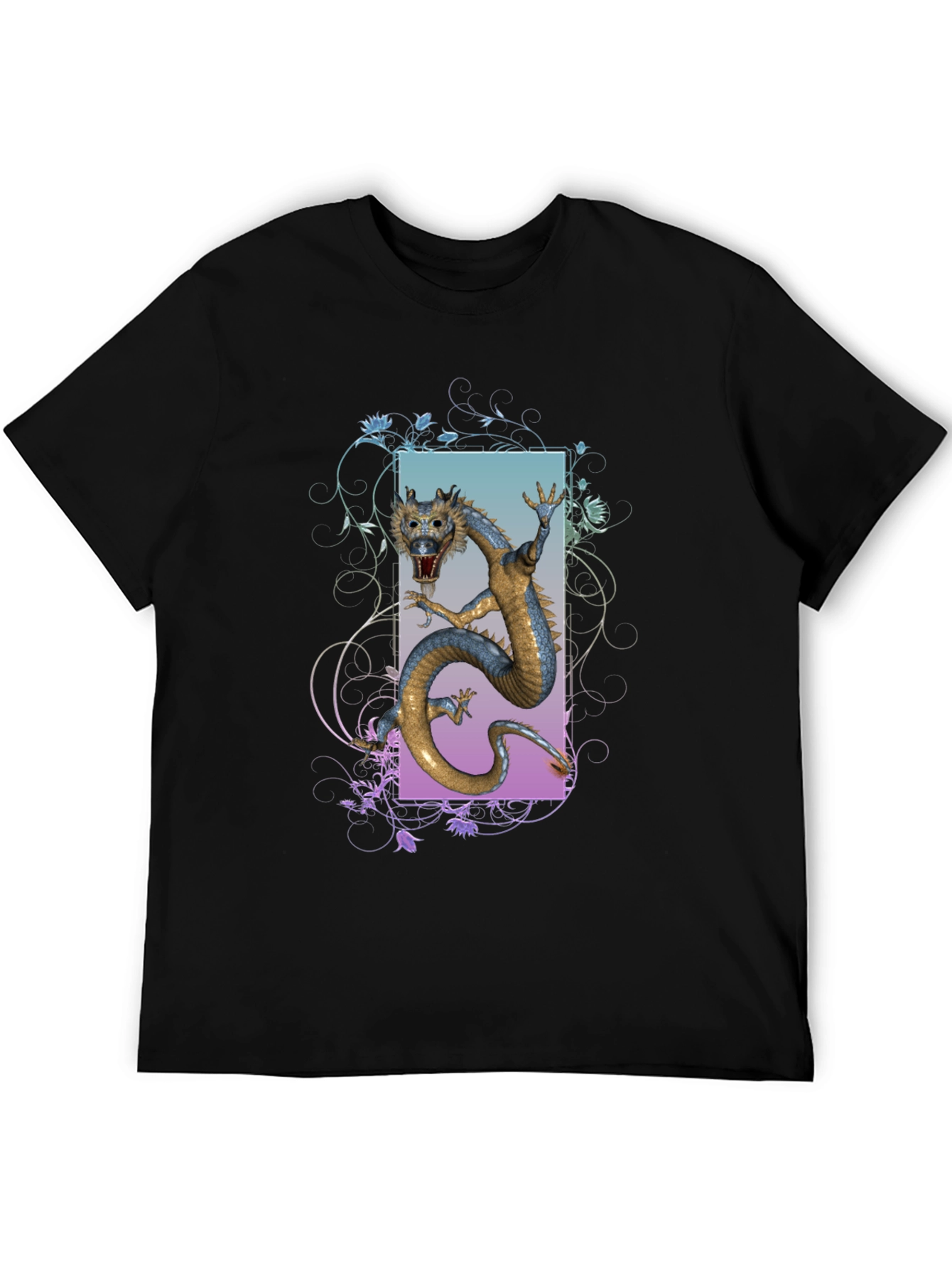Black Dragon Graphic T-Shirt - Mythical Creature Tee view 5