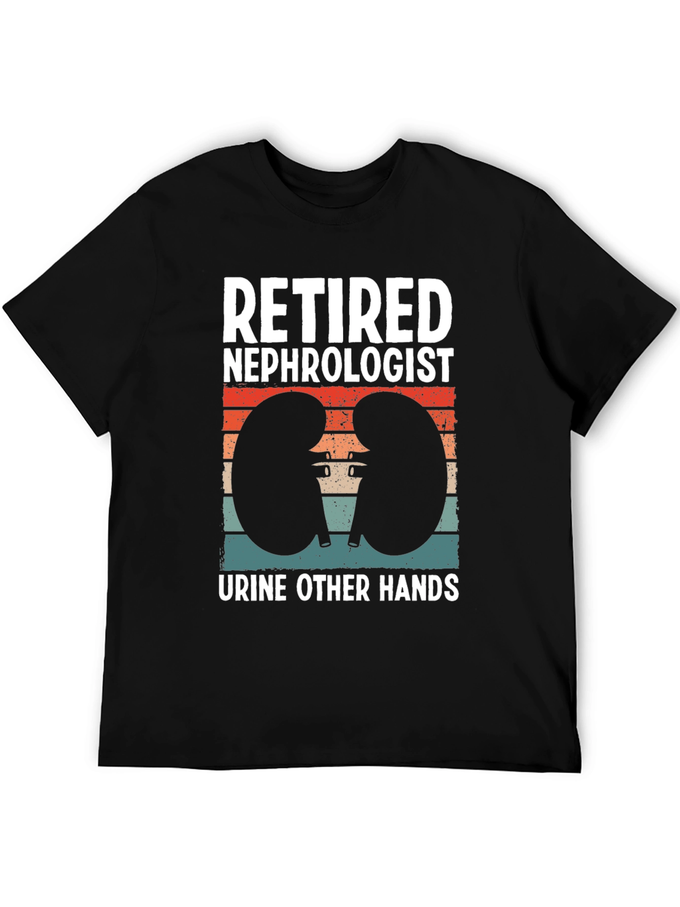 Black Retired Nephrologist T-Shirt - Funny Urologist Gift view 5