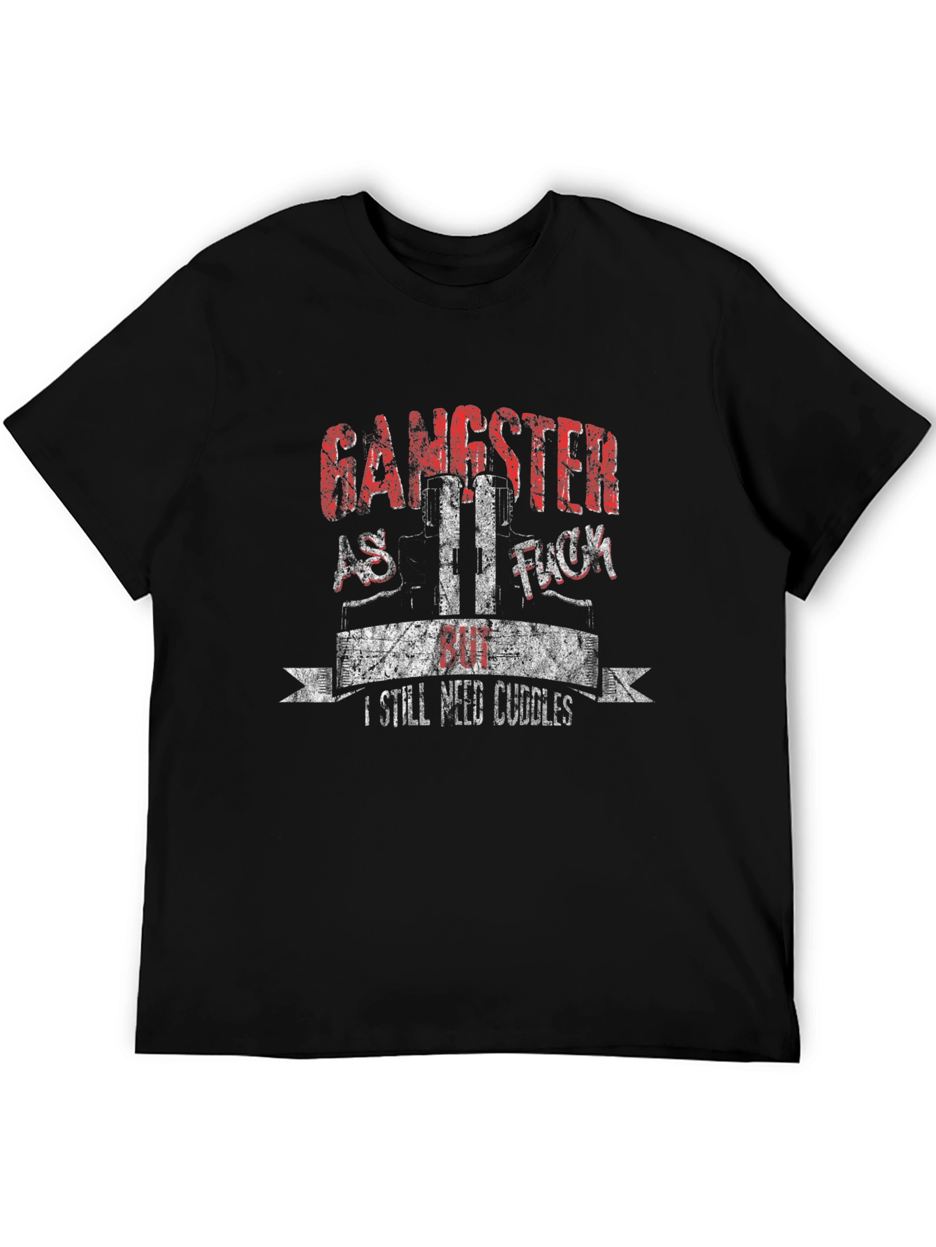 Black Gangster But Cuddles Men's T-Shirt view 5