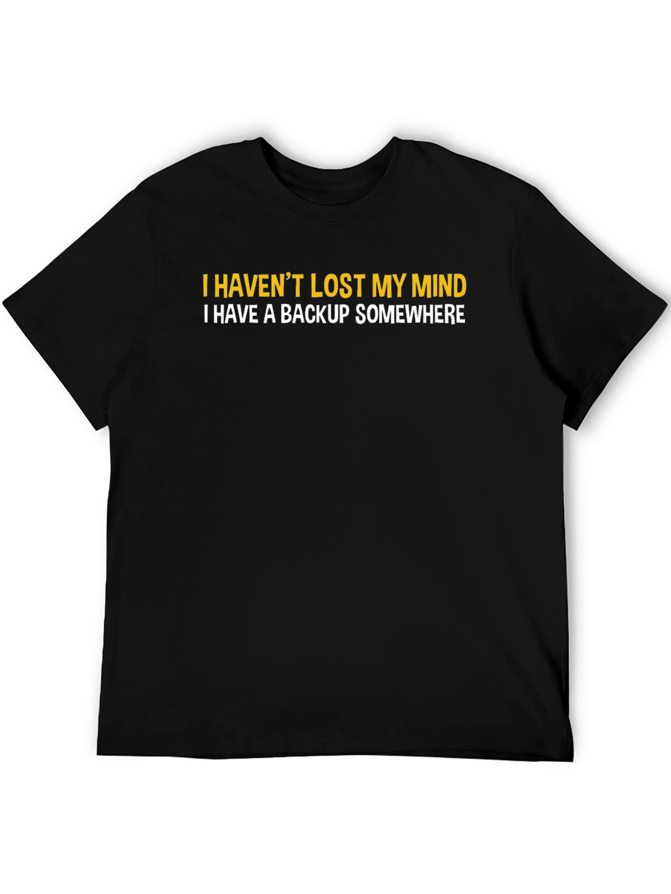 Black Funny Backup Mind T-Shirt view 5