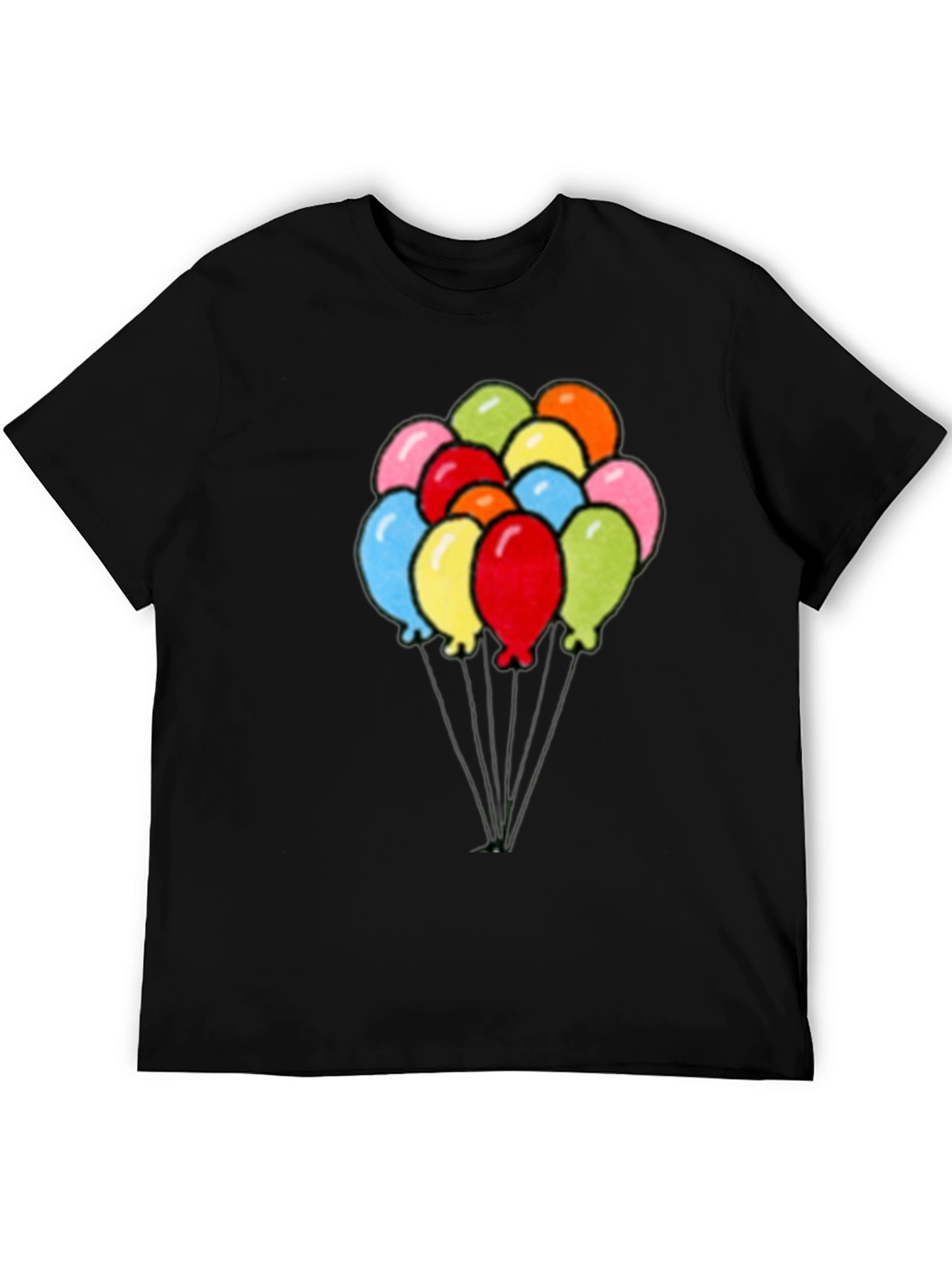 Black Balloons Graphic Black T-Shirt view 5