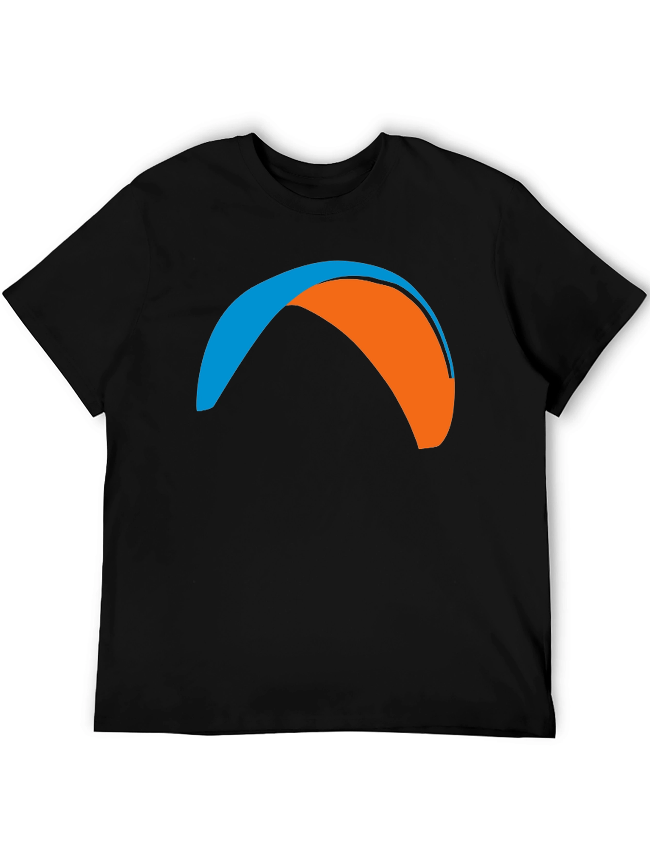 Black Paragliding Graphic Tee - Black Crew Neck T-Shirt view 5