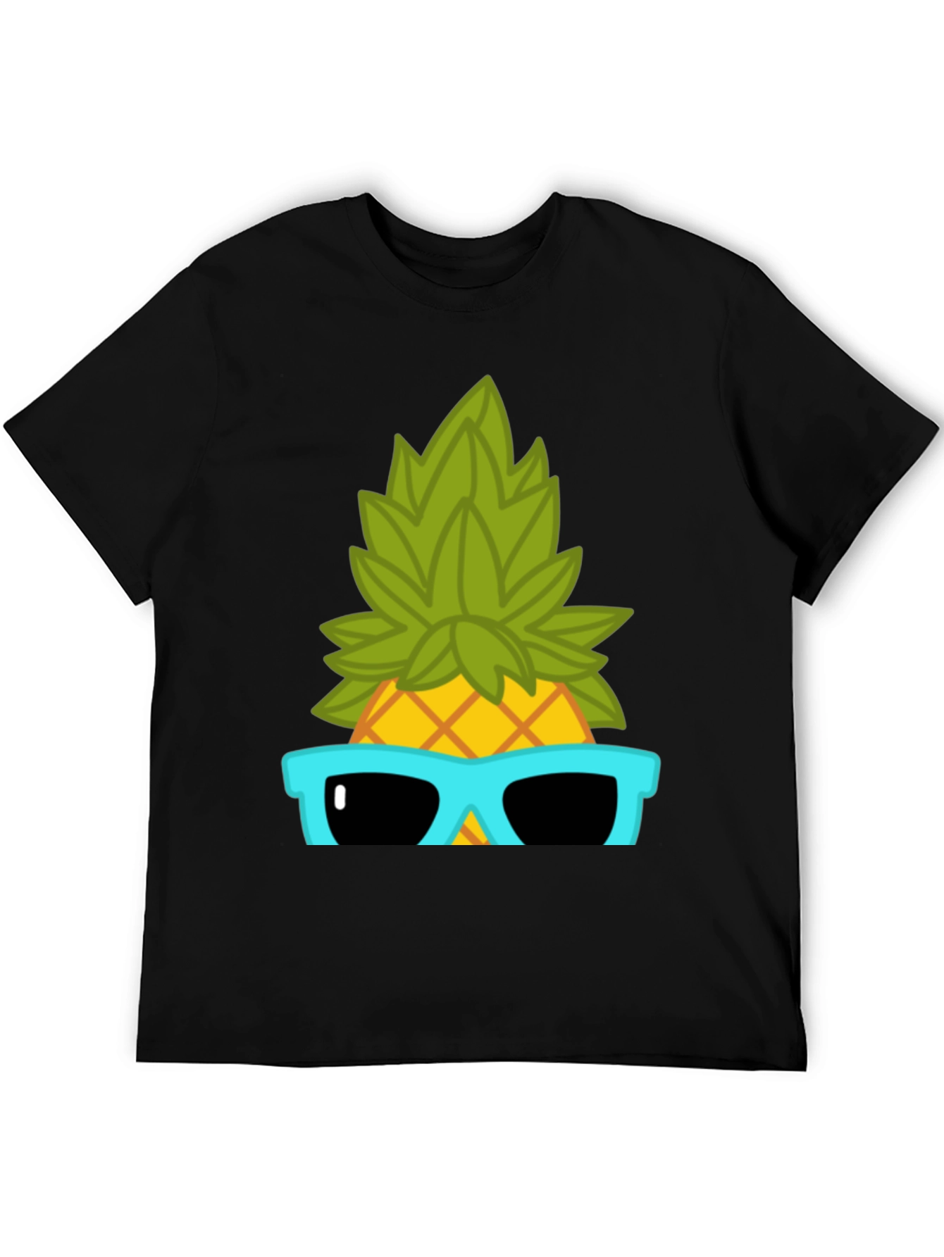 Black Cool Pineapple Graphic T-Shirt - Summer Vibes view 5