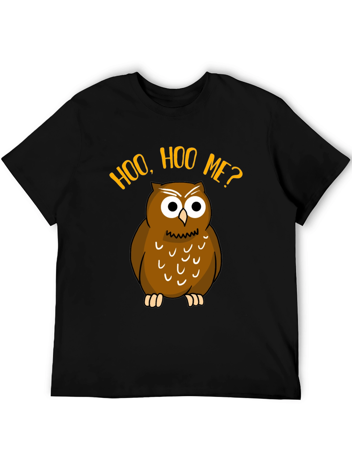 Black Funny Owl Graphic T-Shirt - Hoo, Hoo Me? view 5