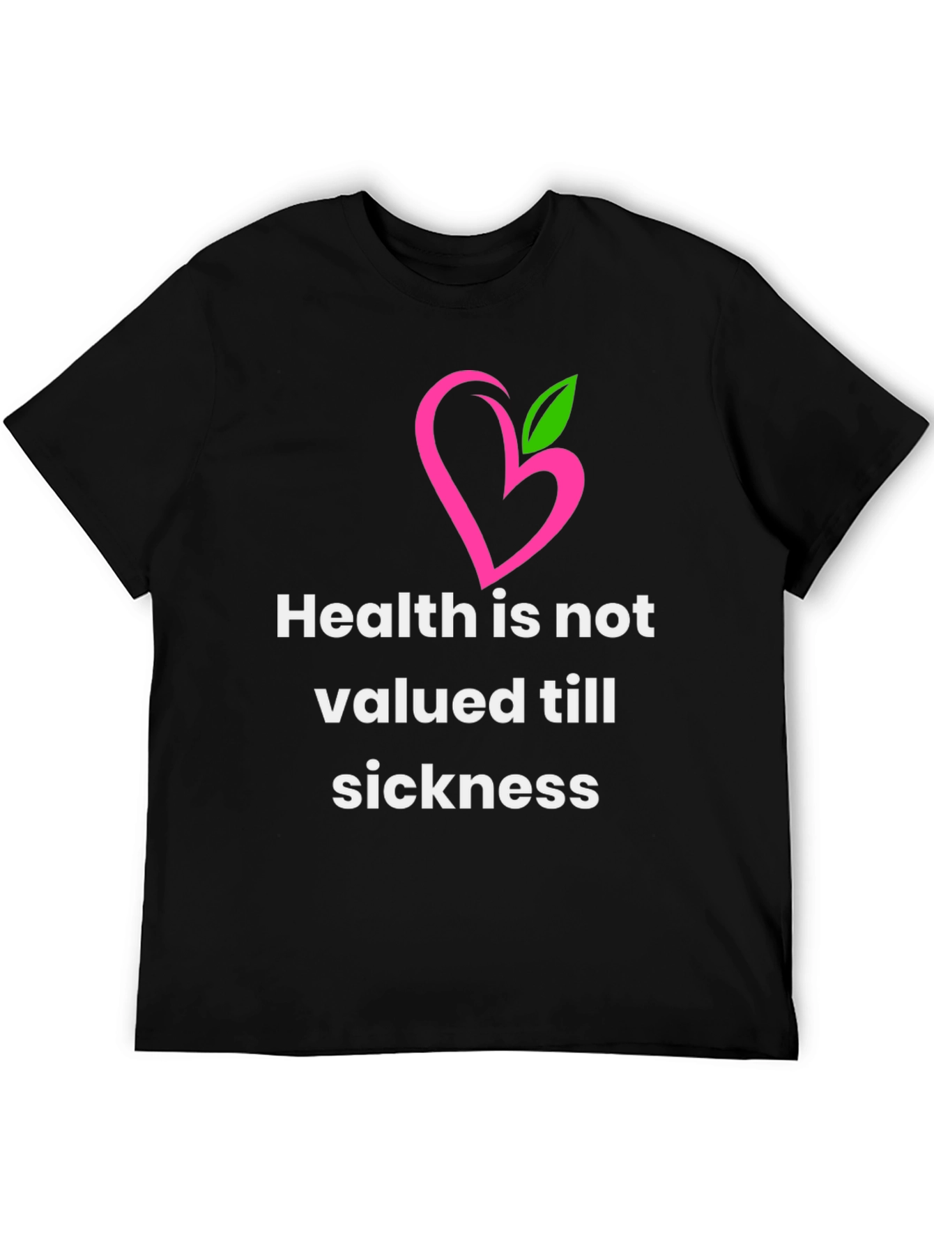 Black Health Quote Graphic Tee - Stylish & Meaningful view 5