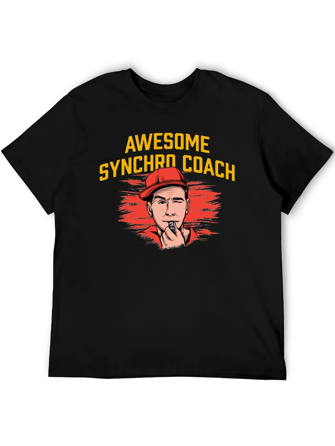 Black Awesome Synchro Coach Graphic Tee view 5