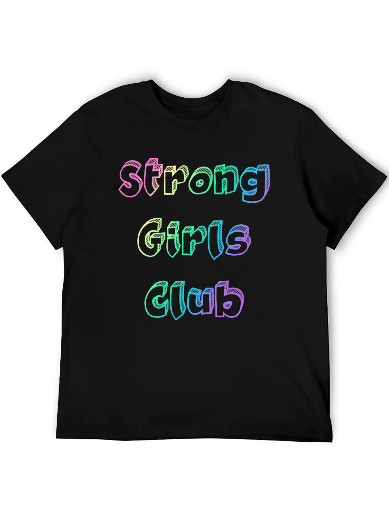 Black Strong Girls Club Black T-Shirt view 5