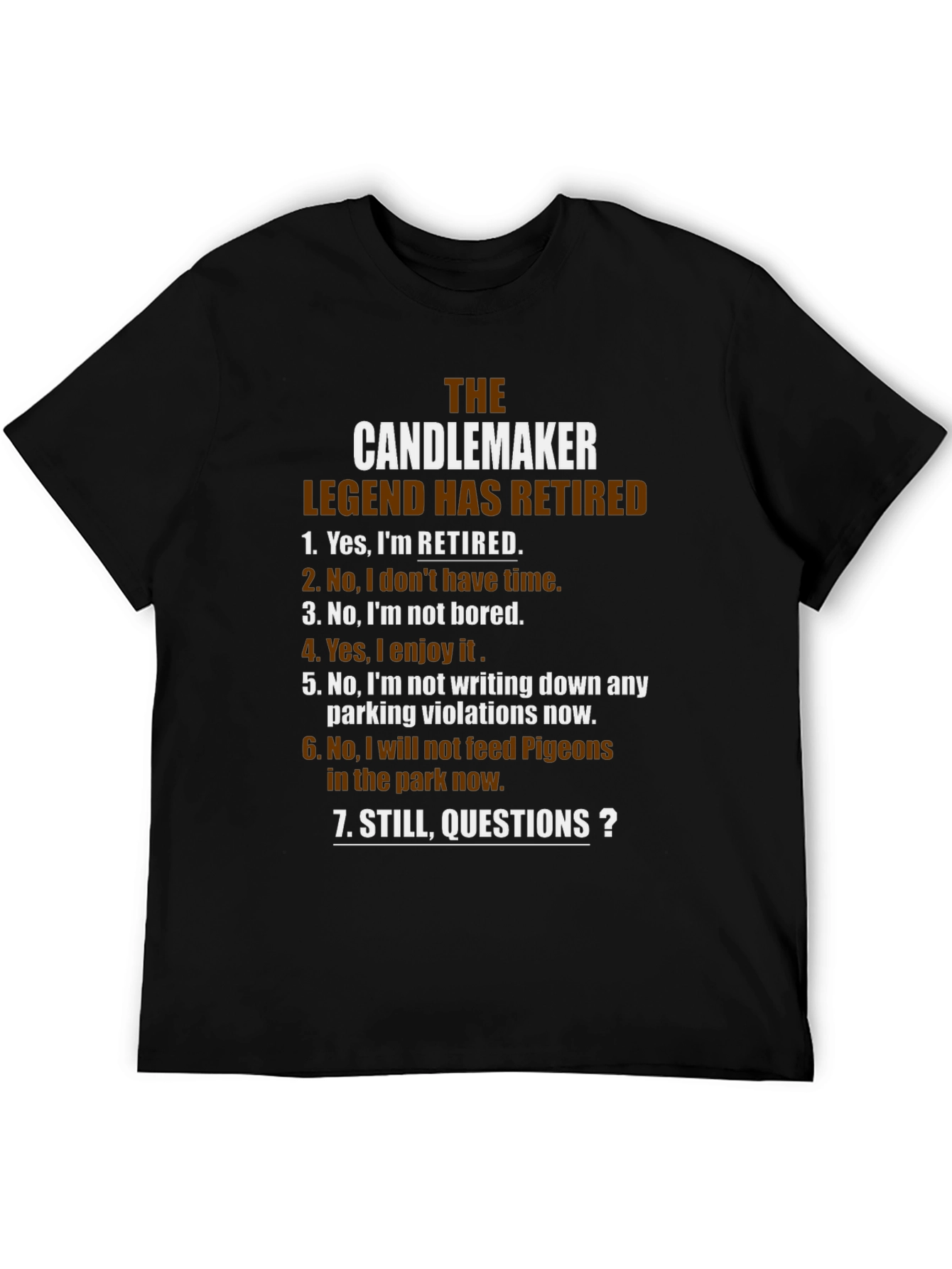 Black Candlemaker Legend Retired Novelty Graphic T-Shirt view 5