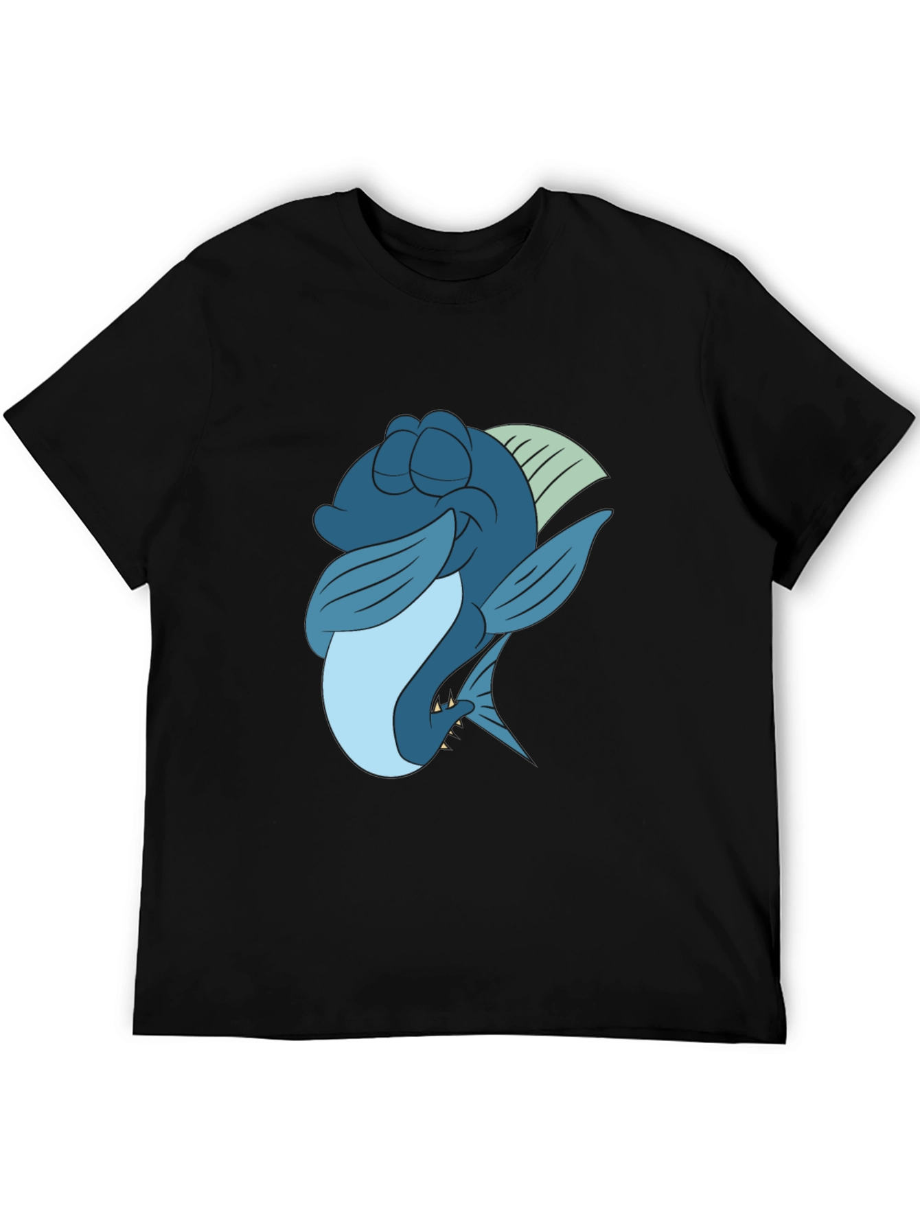 Cartoon Fish Graphic Tee - 5