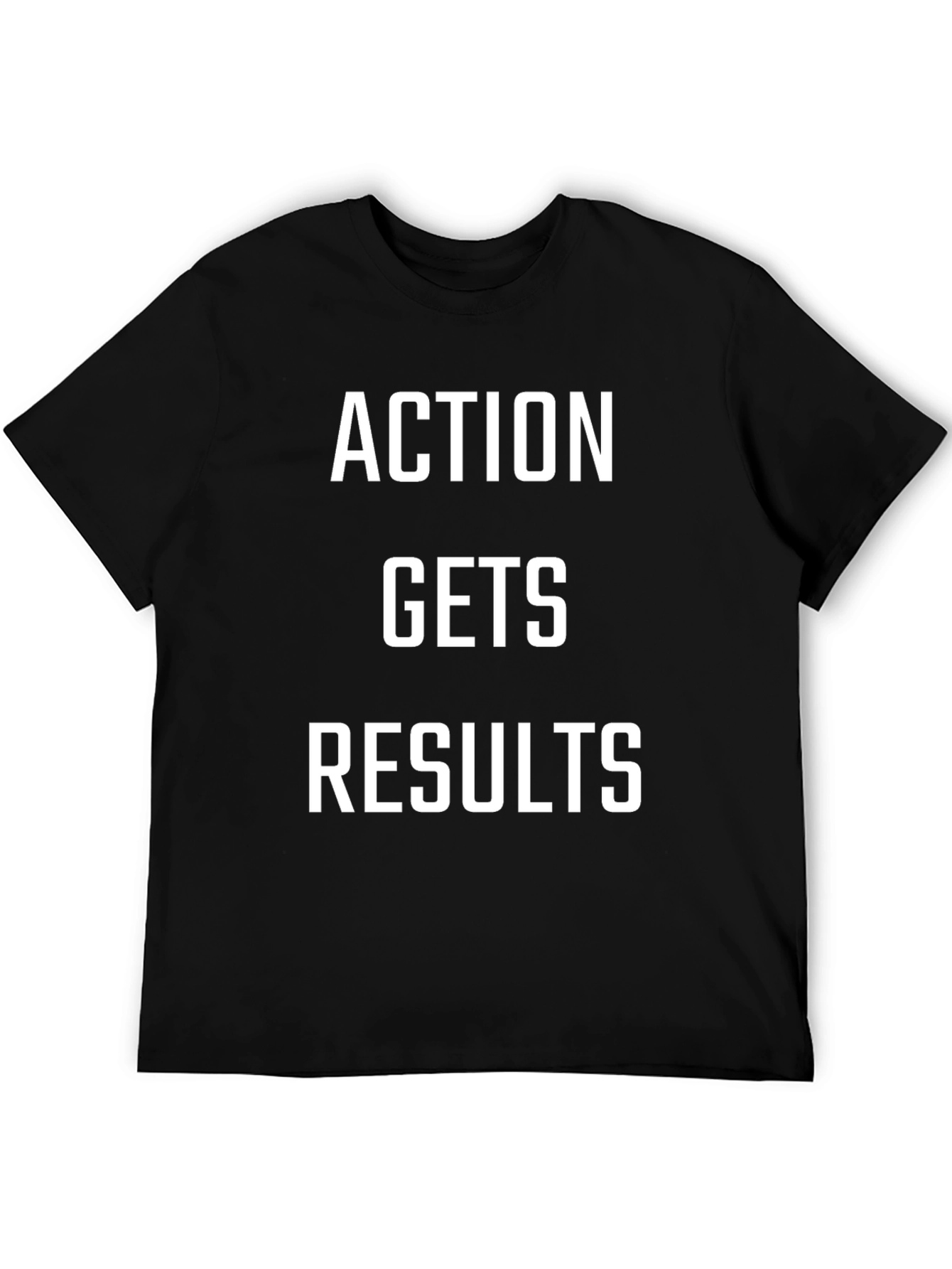 Black Action Gets Results Black Graphic Tee view 5