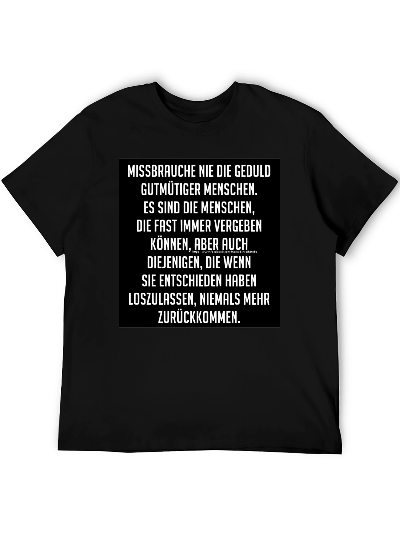 Black Men's Graphic T-Shirt - German Quote view 5