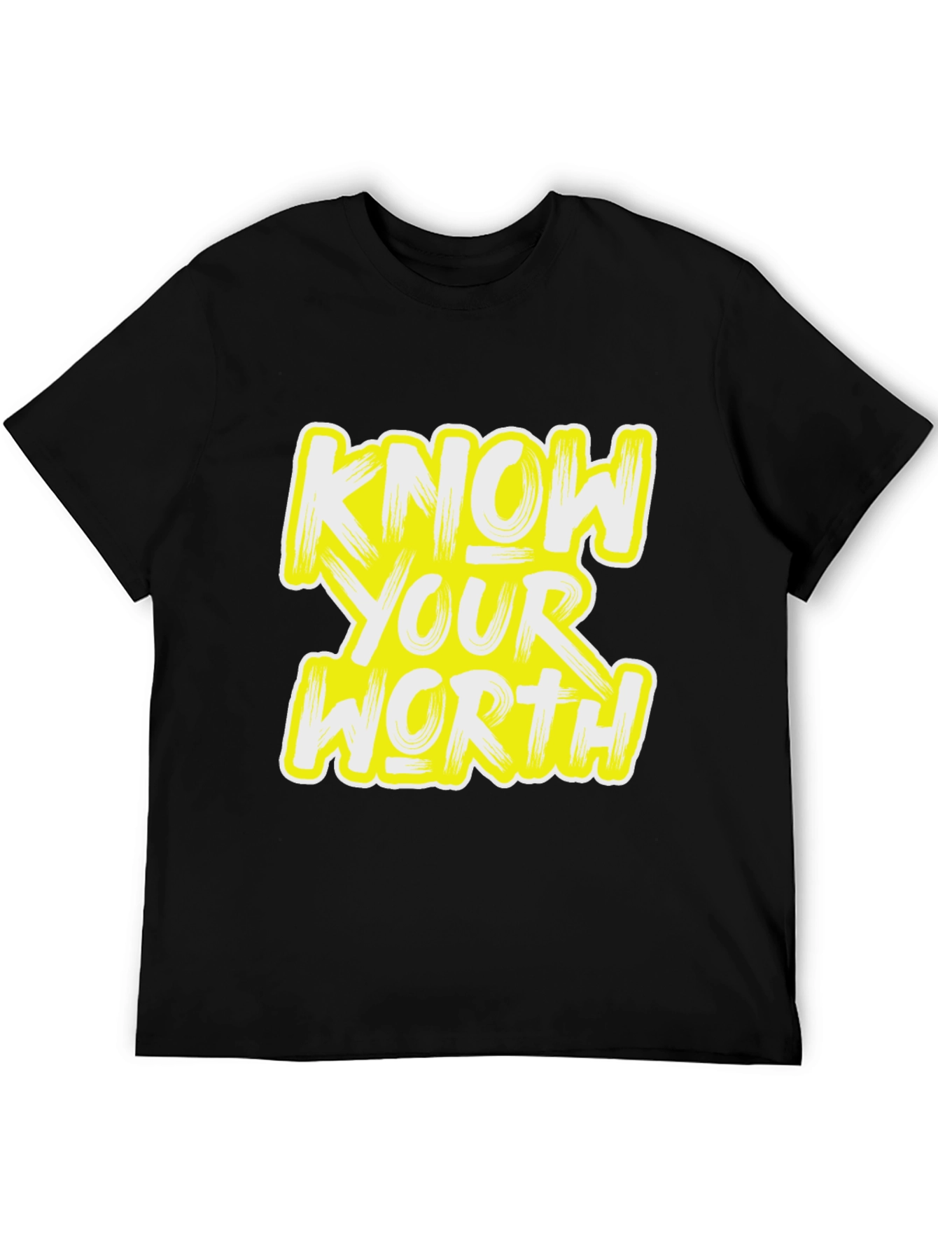 Black Know Your Worth Graphic T-Shirt - Black view 5
