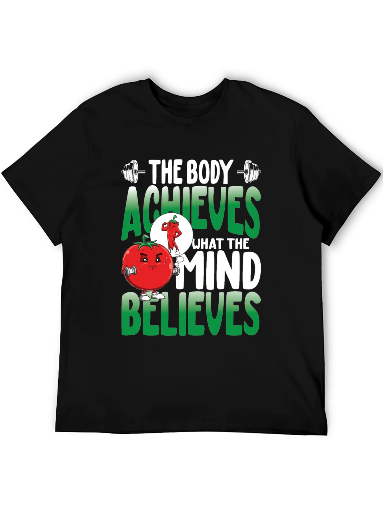Black Body Achieves Mind Believes T-Shirt view 5