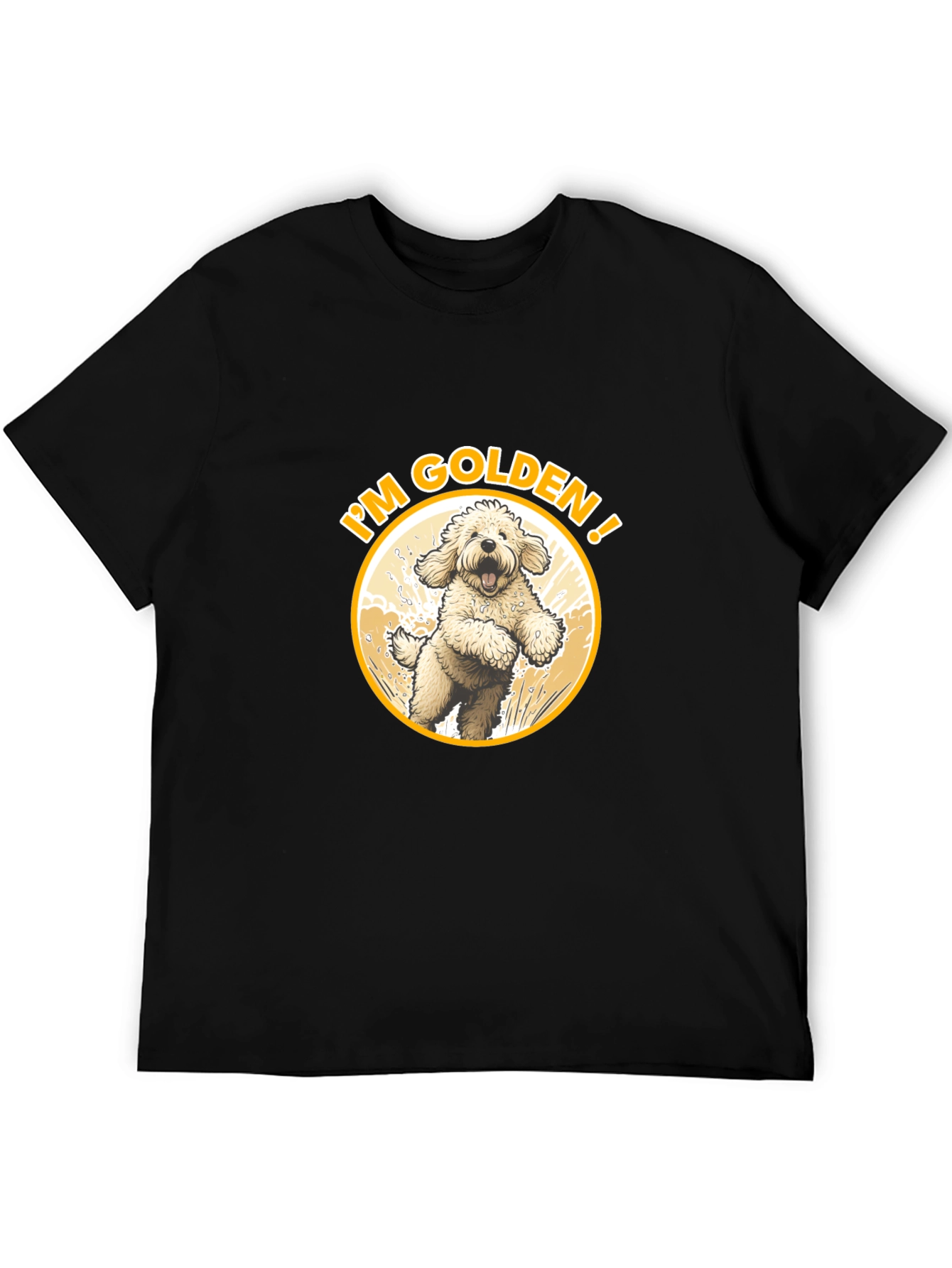 Black I'm Golden Dog Lover T-Shirt view 5