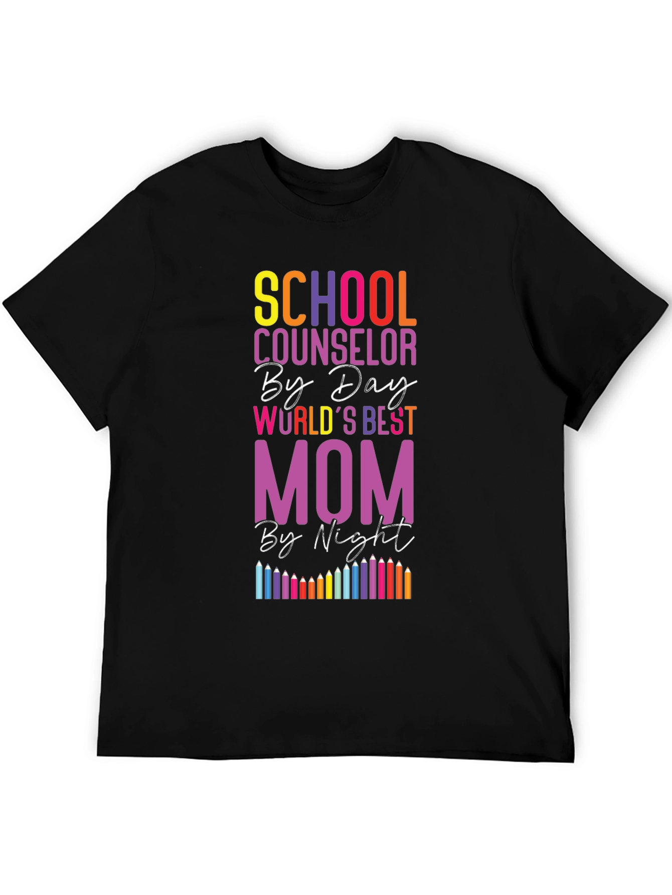 Black School Counselor Mom T-Shirt view 5