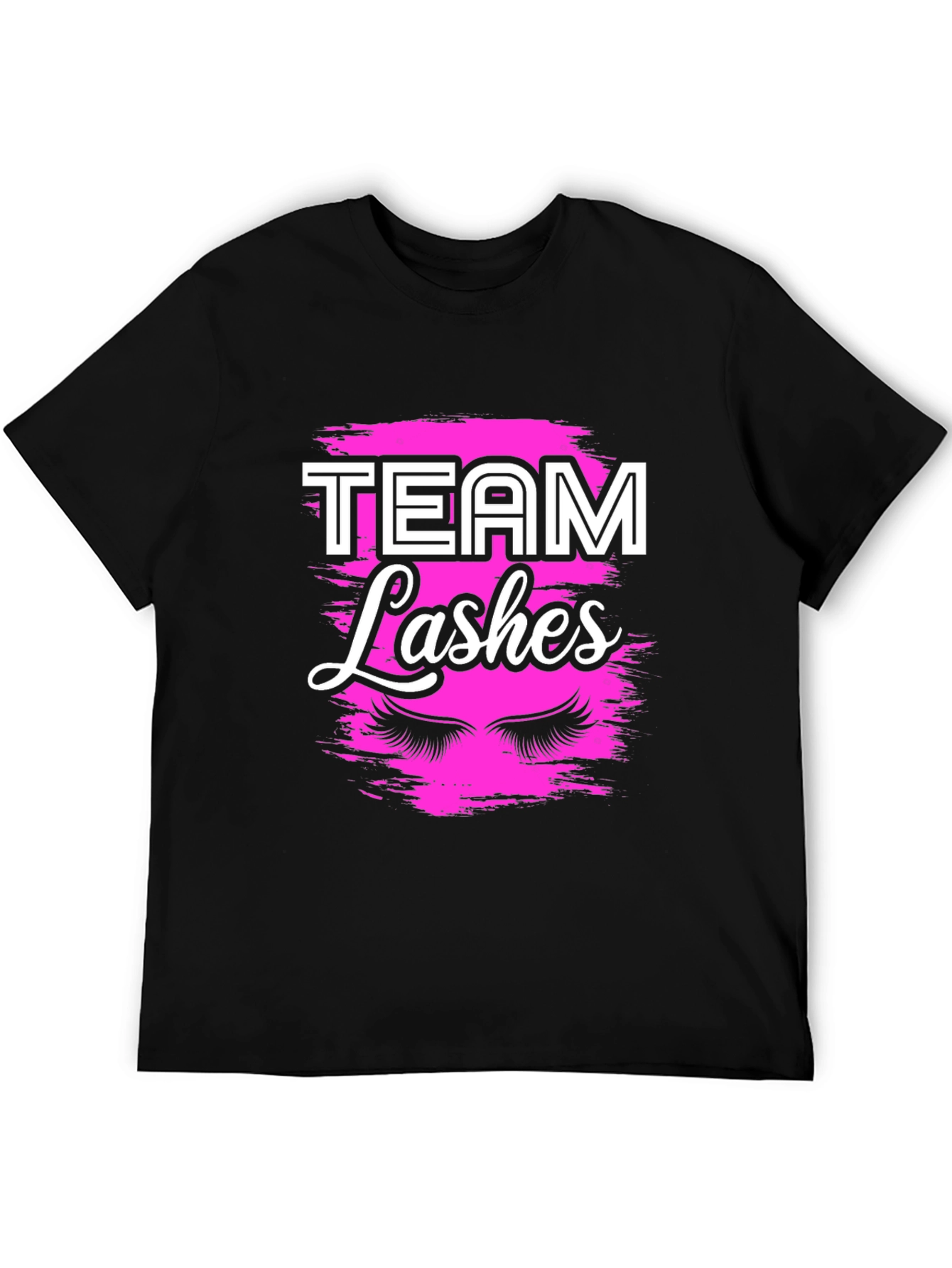 Black Team Lashes Graphic T-Shirt - Beauty Squad Tee view 5