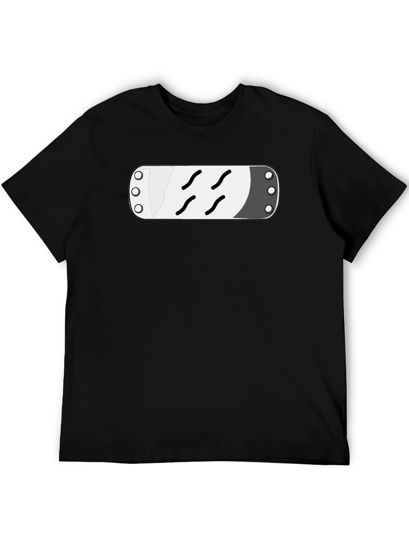 Black Hidden Leaf Village Anime Graphic Tee - Black Cotton view 5