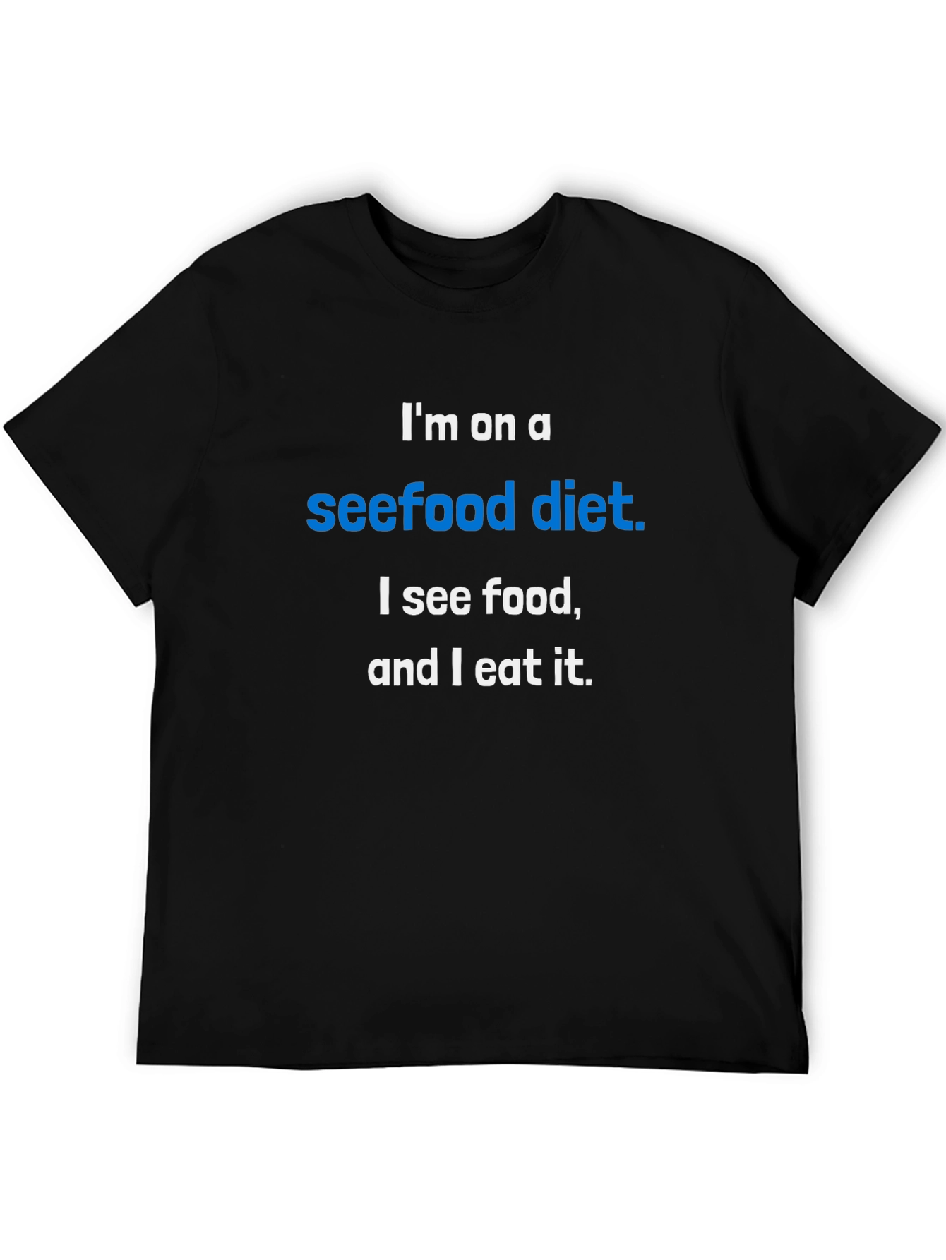 Black Seefood Diet T-Shirt - Funny Foodie Tee view 5