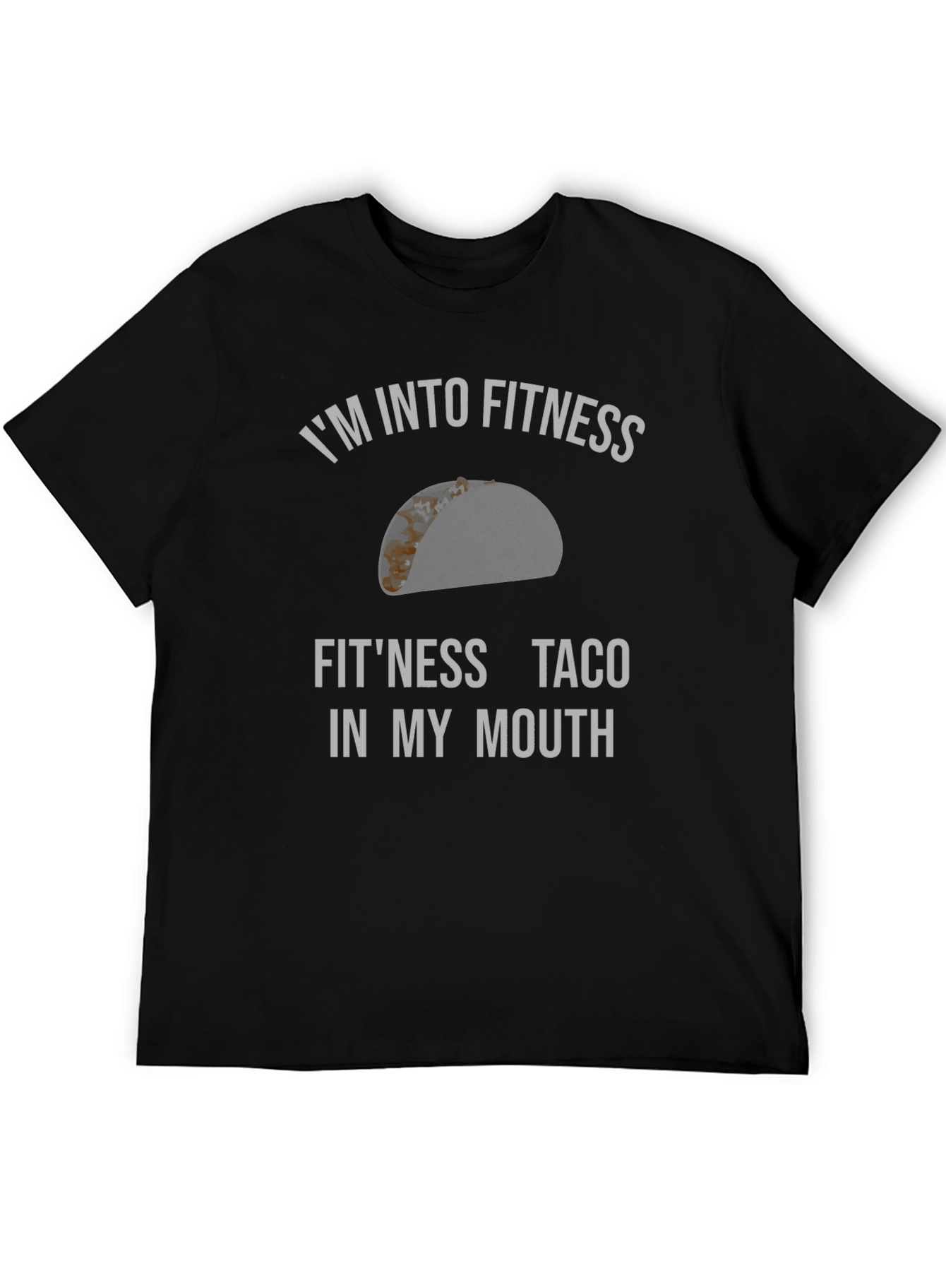 Black Fitness Taco T-Shirt Funny Gym Workout Tee view 5