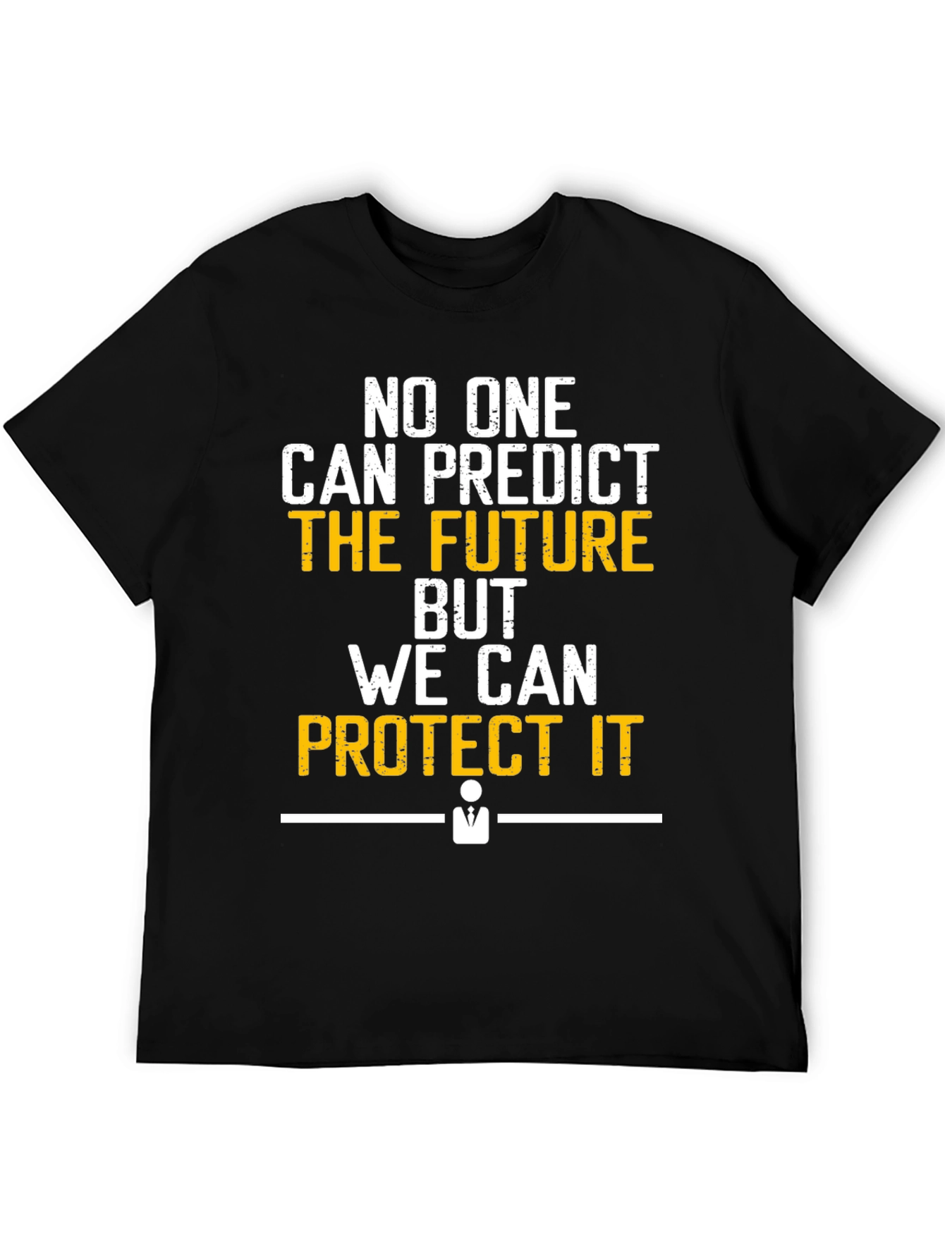 Black No One Can Predict the Future T-Shirt view 5
