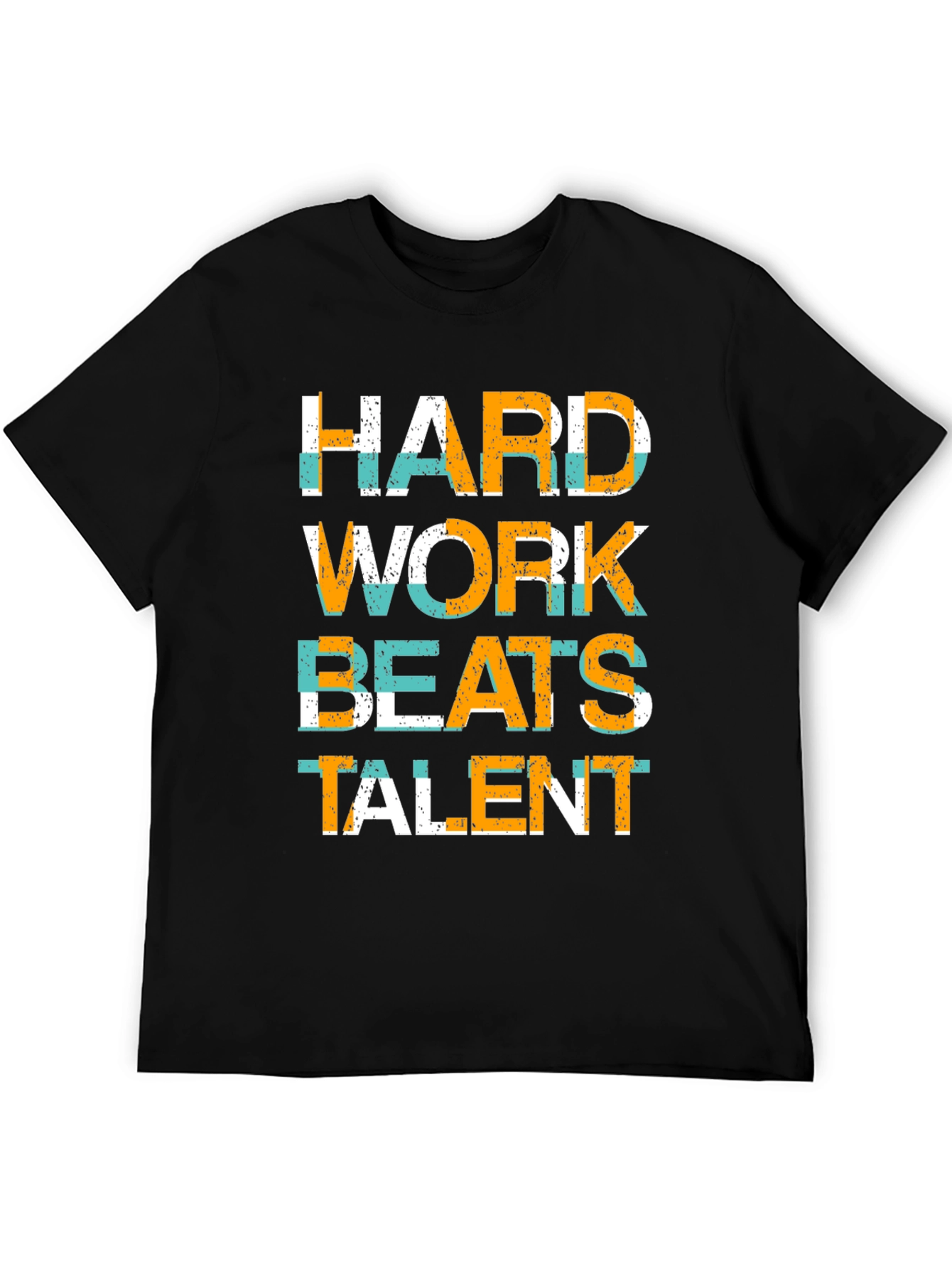 Black Hard Work Beats Talent Graphic Tee view 5