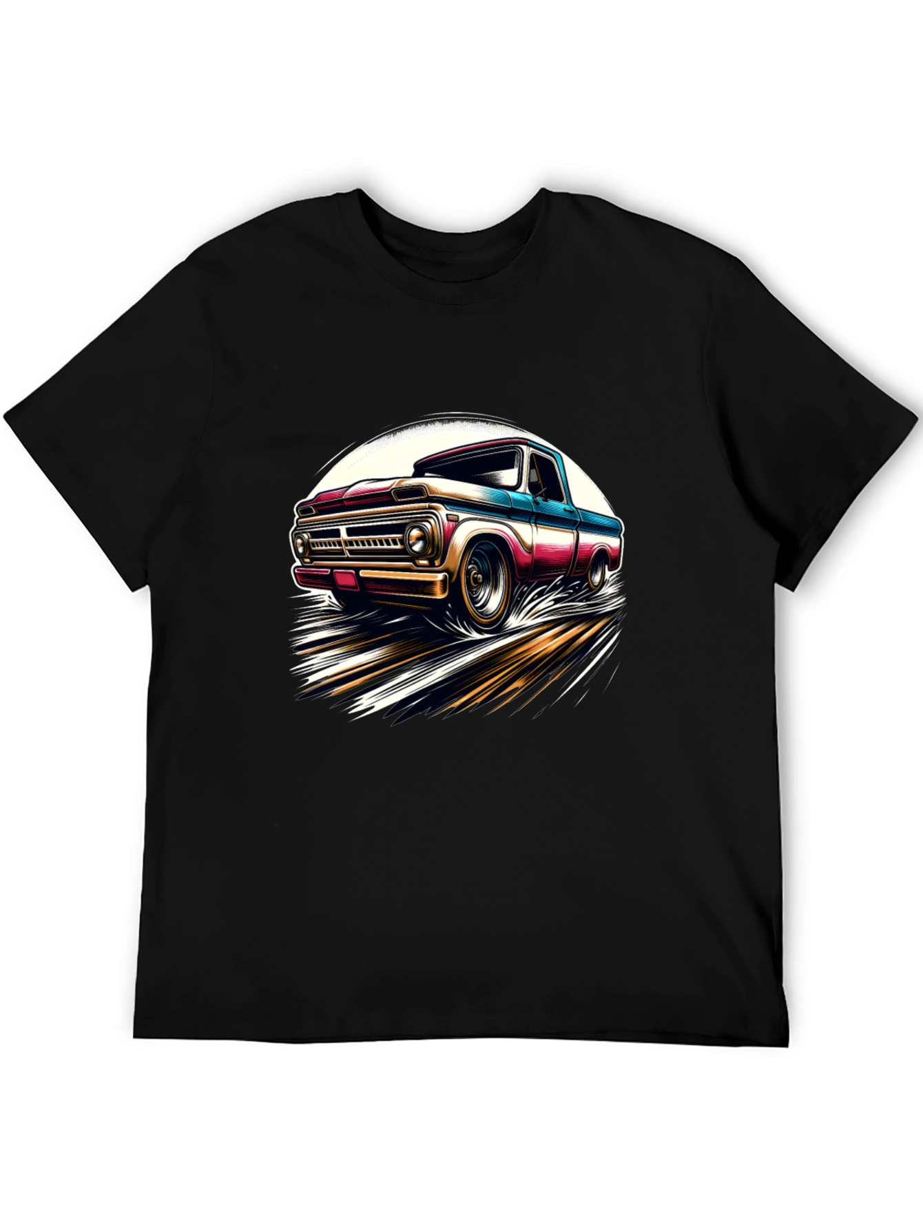 Black Vintage Truck Graphic Tee - Classic Cool Style view 5