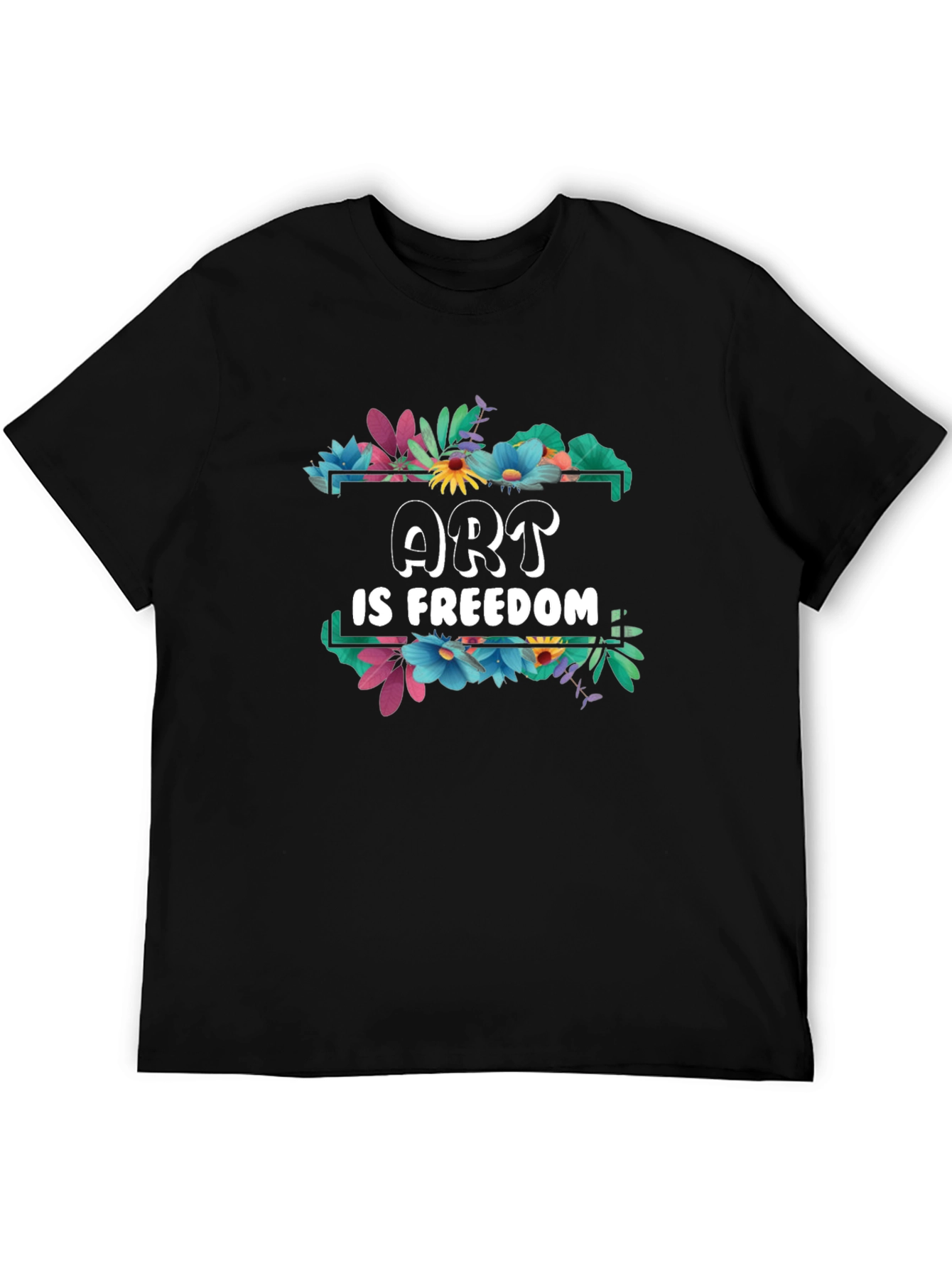 Black Art is Freedom Floral Graphic Tee view 5