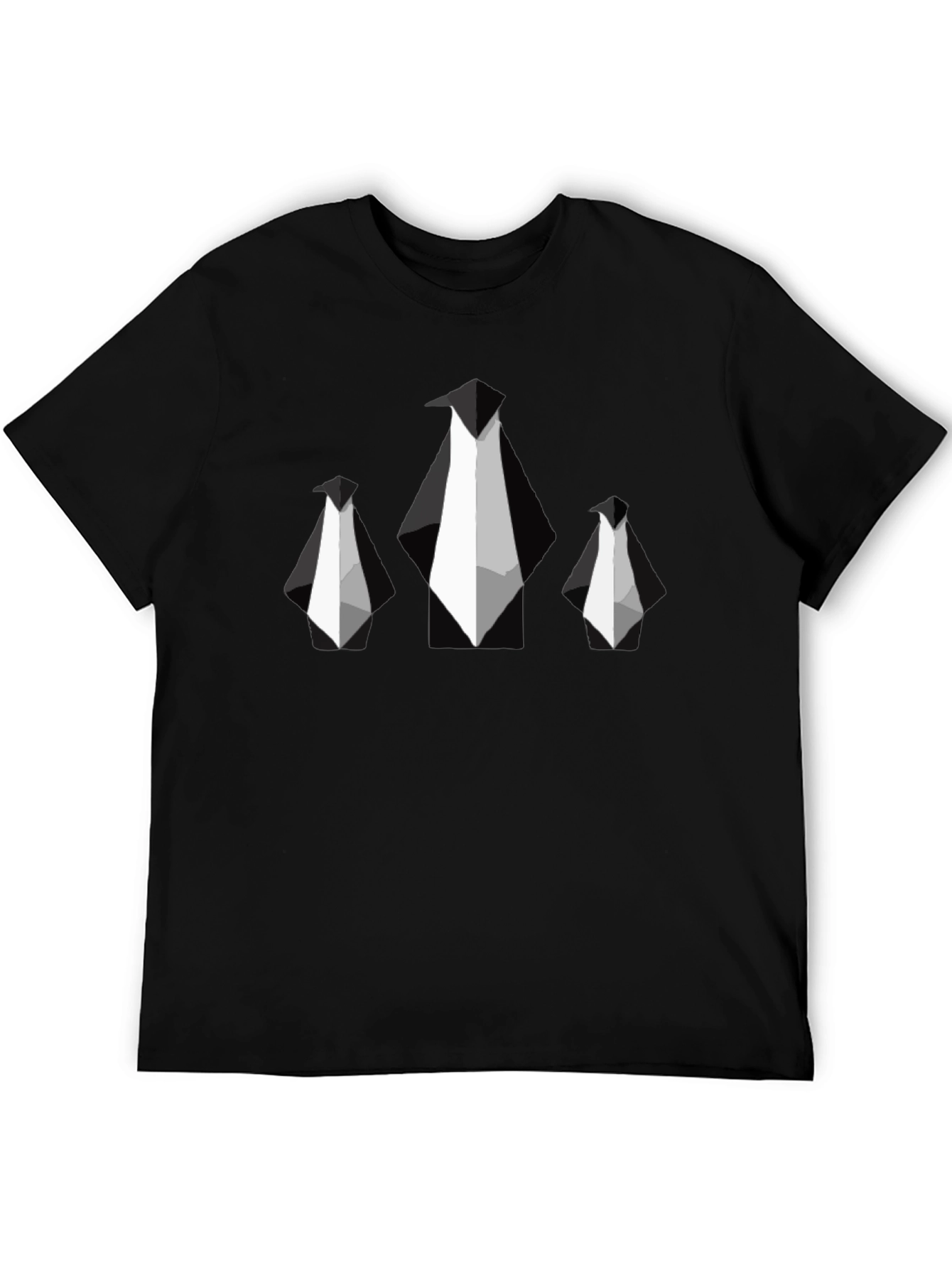 Black Geometric Tuxedo T-Shirt - Modern Formal Wear view 5